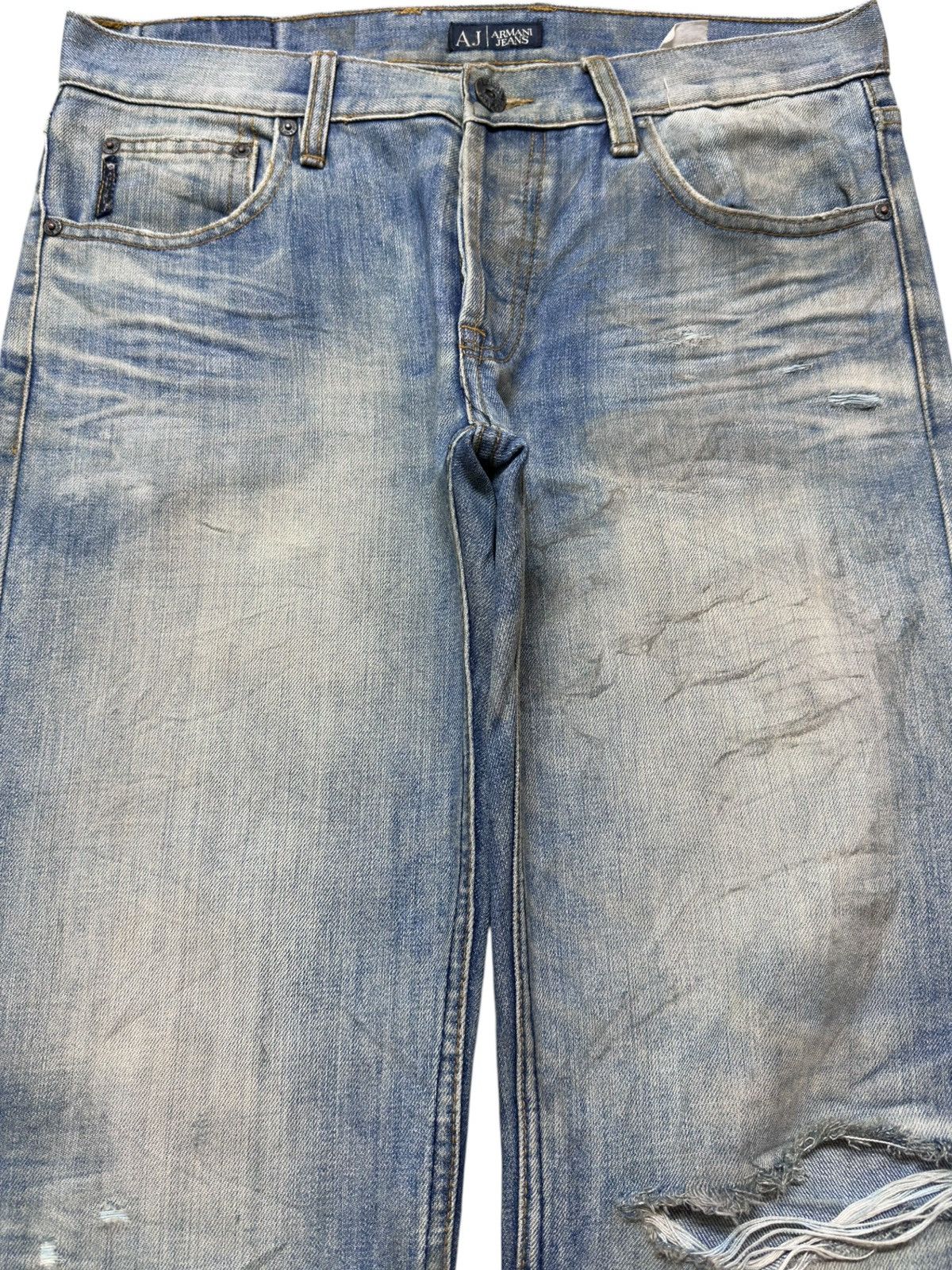 Giorgio Armani Vintage Armani Jeans Mudwash Grunge Distressed Denim Size US 33 - 2 Thumbnail