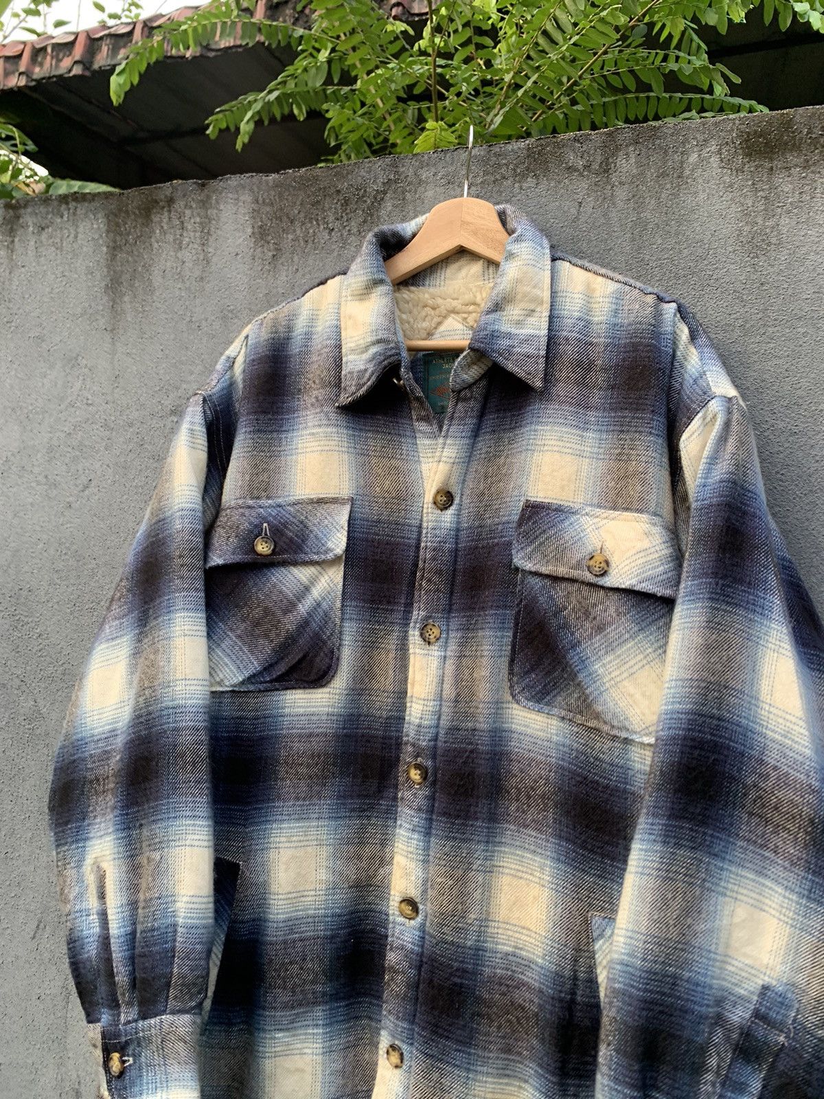 Japanese Brand 👹Vintage BAYLEAF Oversized Fleece Lined Flannel Jacket Size US XXL / EU 58 / 5 - 5 Thumbnail