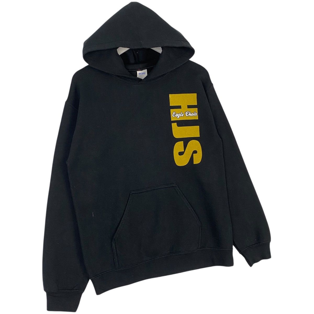 Gildan × Vintage Vintage Gildan Heavy Hoodie Printed Sweater Black Size US M / EU 48-50 / 2 - 3 Thumbnail