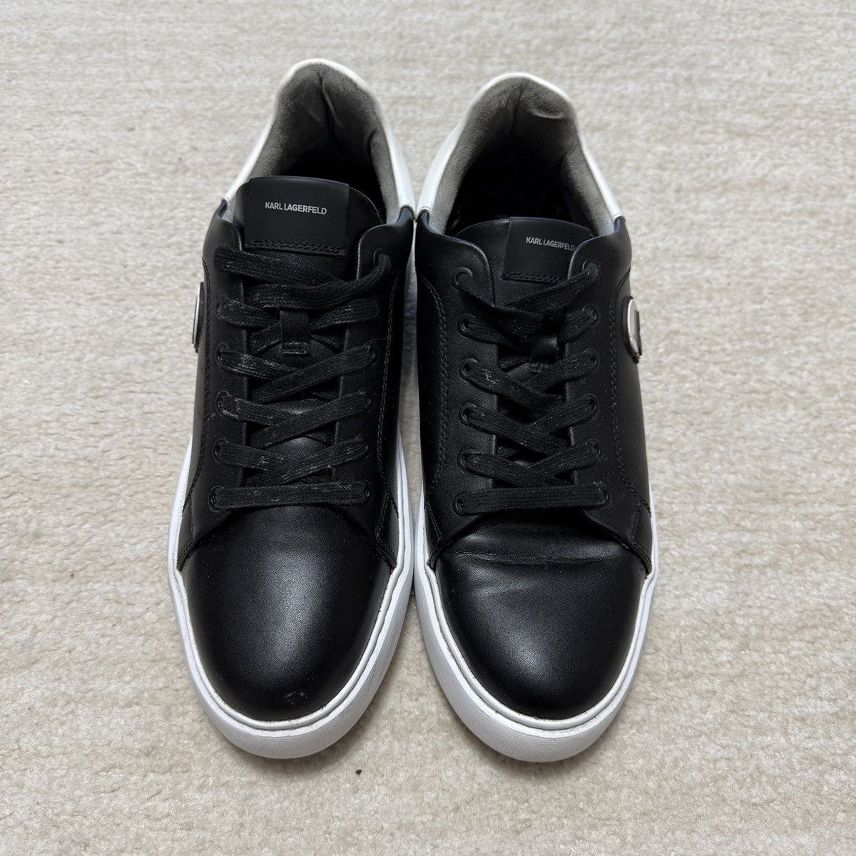 Karl Lagerfeld Karl Lagerfeld Paris Men's 13 Head Leather Low Top Sneaker Size US 13 / EU 46 - 2 Thumbnail