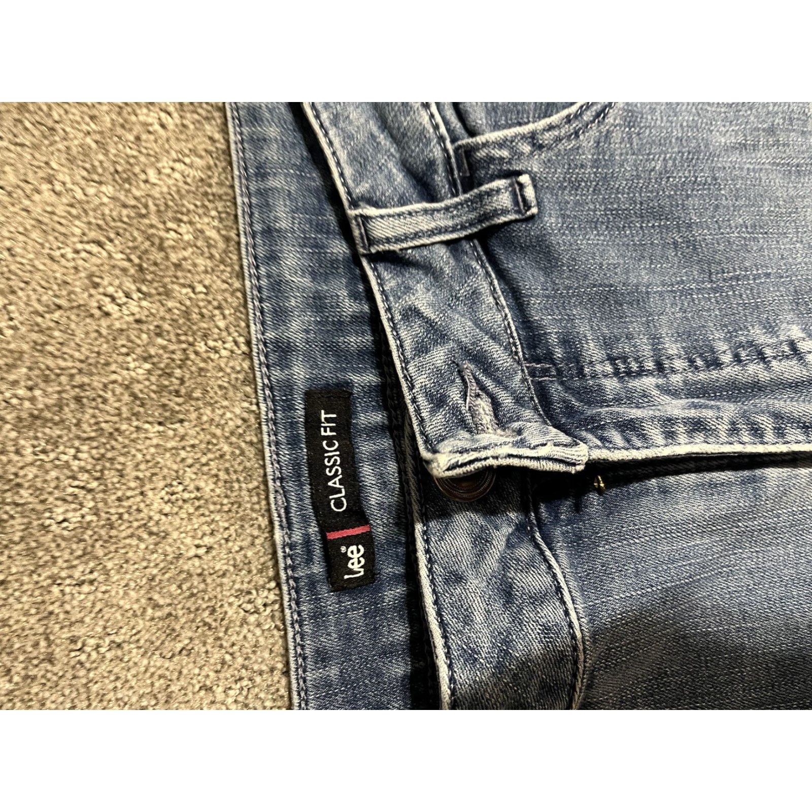 Lee LEE Jeans Regular Straight Leg Mid Rise 5-Pocket Women 30 Blue Denim Cotton Blend Petite 28 Inseam Adult Womens Size 30" / US 8 / IT 44 - 4 Thumbnail