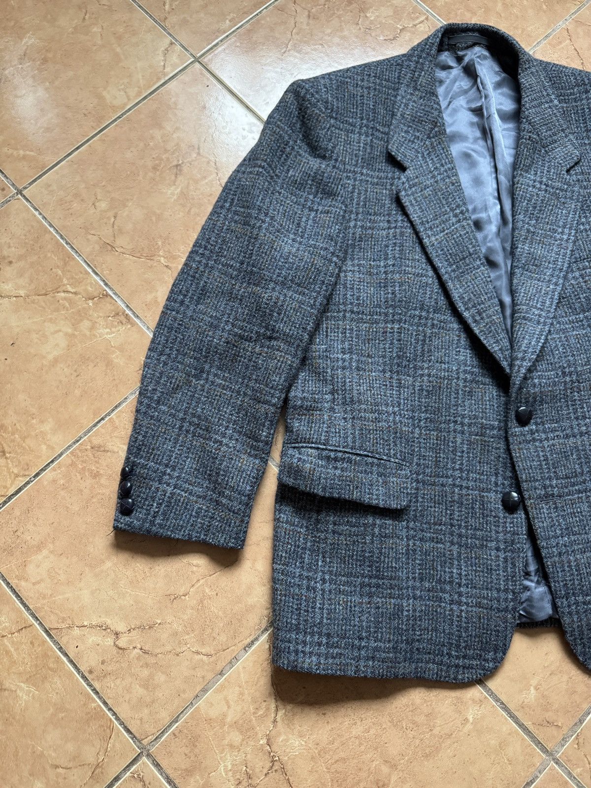 Harris Tweed Harris Tweed vintage checkered 2 button wool blazer Size 46R - 3 Thumbnail