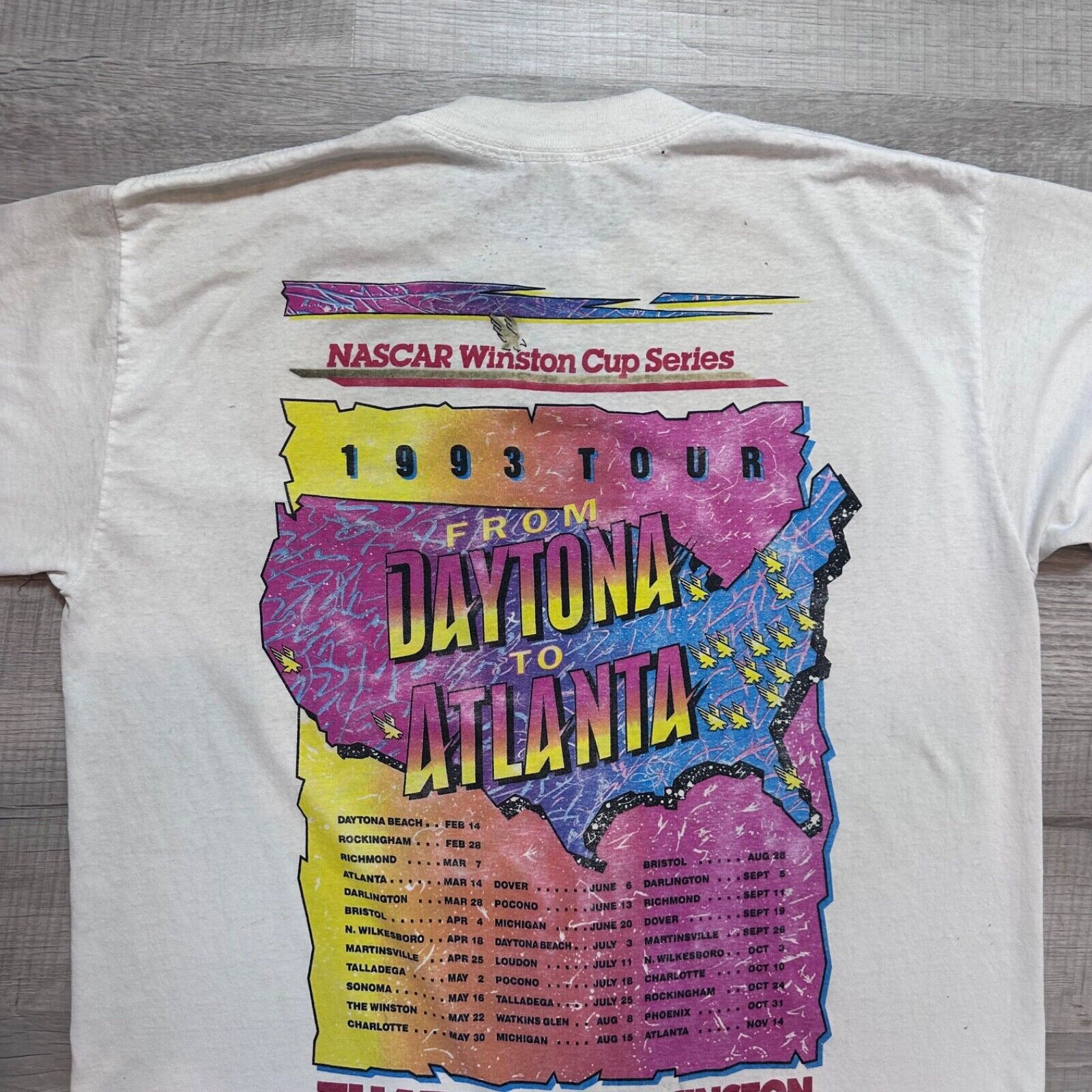 NASCAR × Vintage Vintage 1993 NASCAR Winston Cup Long Sleeve Pocket T-Shirt Size US L / EU 52-54 / 3 - 11 Thumbnail