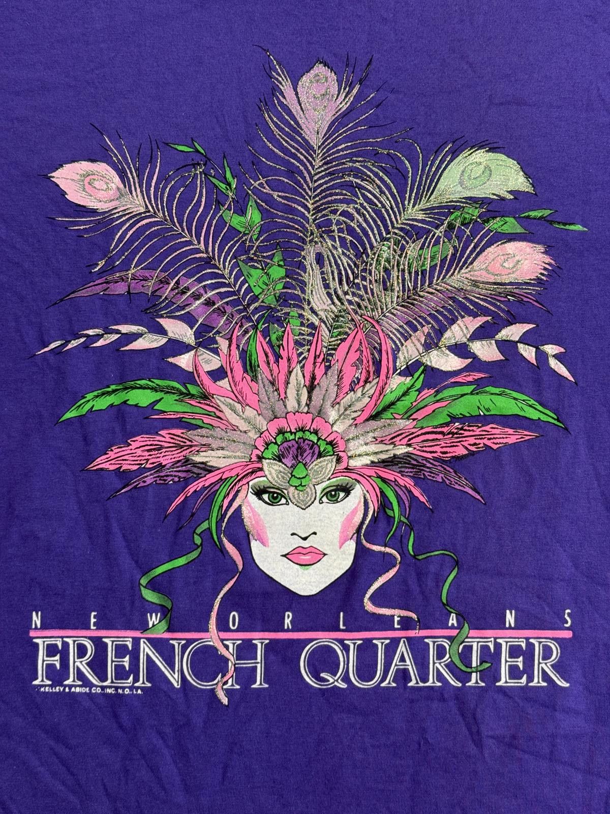 Hanes Vintage Mardi Gras Peacock Mask T-shirt French Quarter L Size US L / EU 52-54 / 3 - 3 Thumbnail