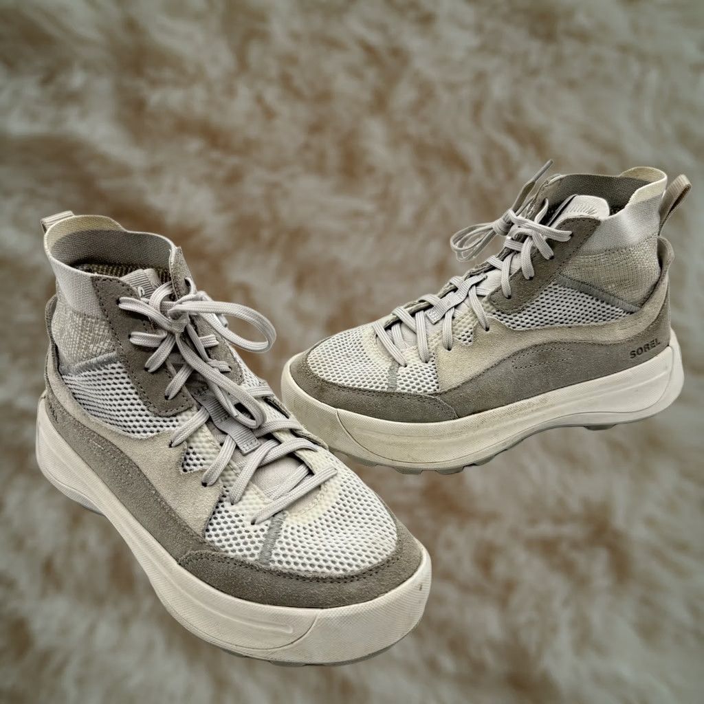 SOREL Sorel ONA Knit Mid Sneakers Beige Women Size 7.5 Size US 8 / IT 38 - 1 Thumbnail