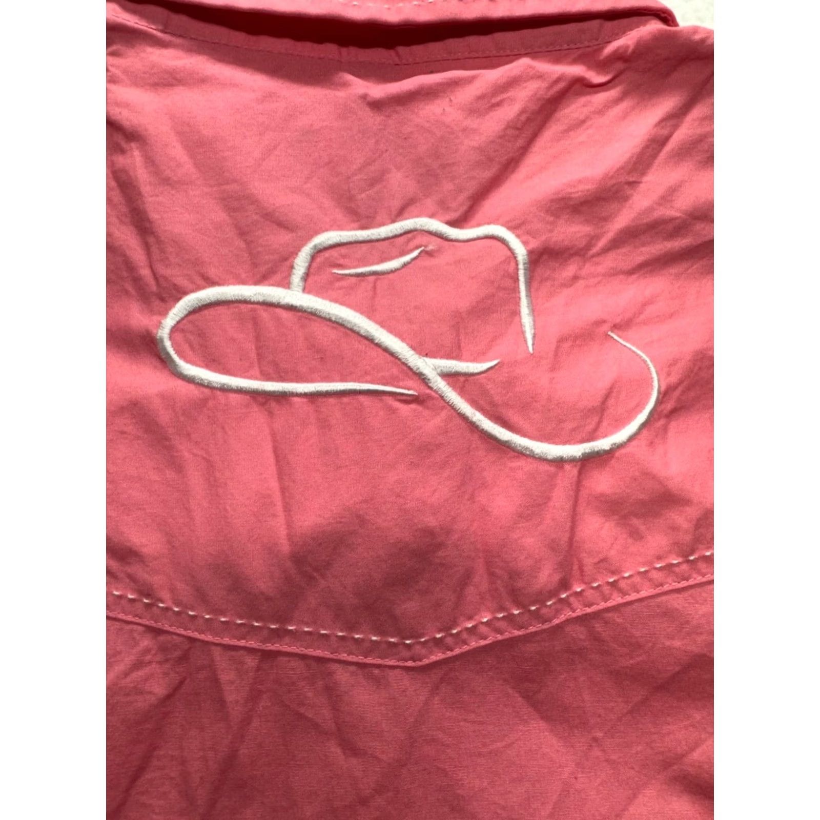 Pinko Resistol Mens Western Shirt Pink Embroidered Logo Long Sleeve Button-Down 3XL, Cotton, Solid, Western, Men, Pre-Owned Fair Size US XXL / EU 58 / 5 - 7 Thumbnail