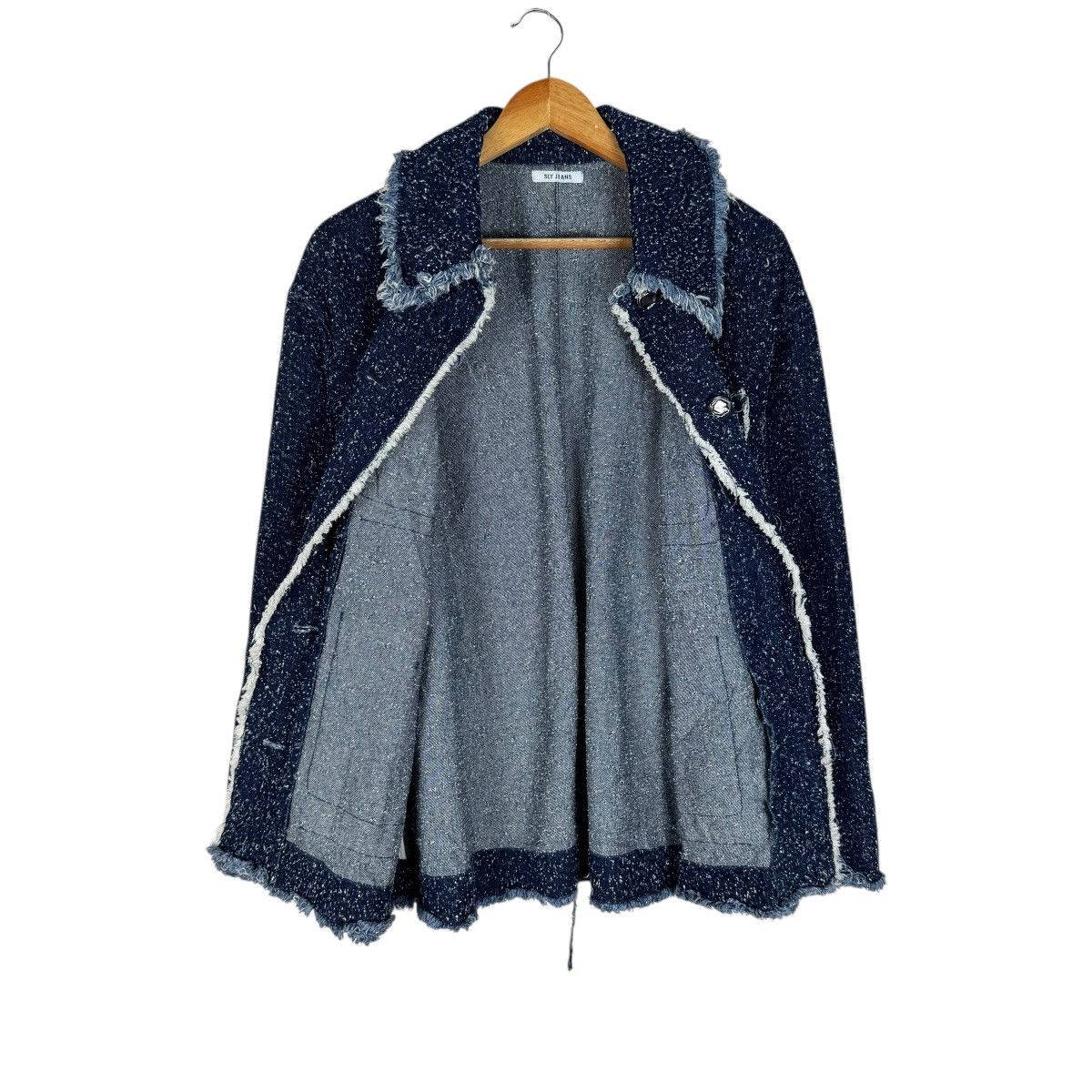SLY ☀️SLY JEANS STYLE DISTRESS TWEED JACKET LIKE CHANEL Size L / US 10 / IT 46 - 10 Thumbnail
