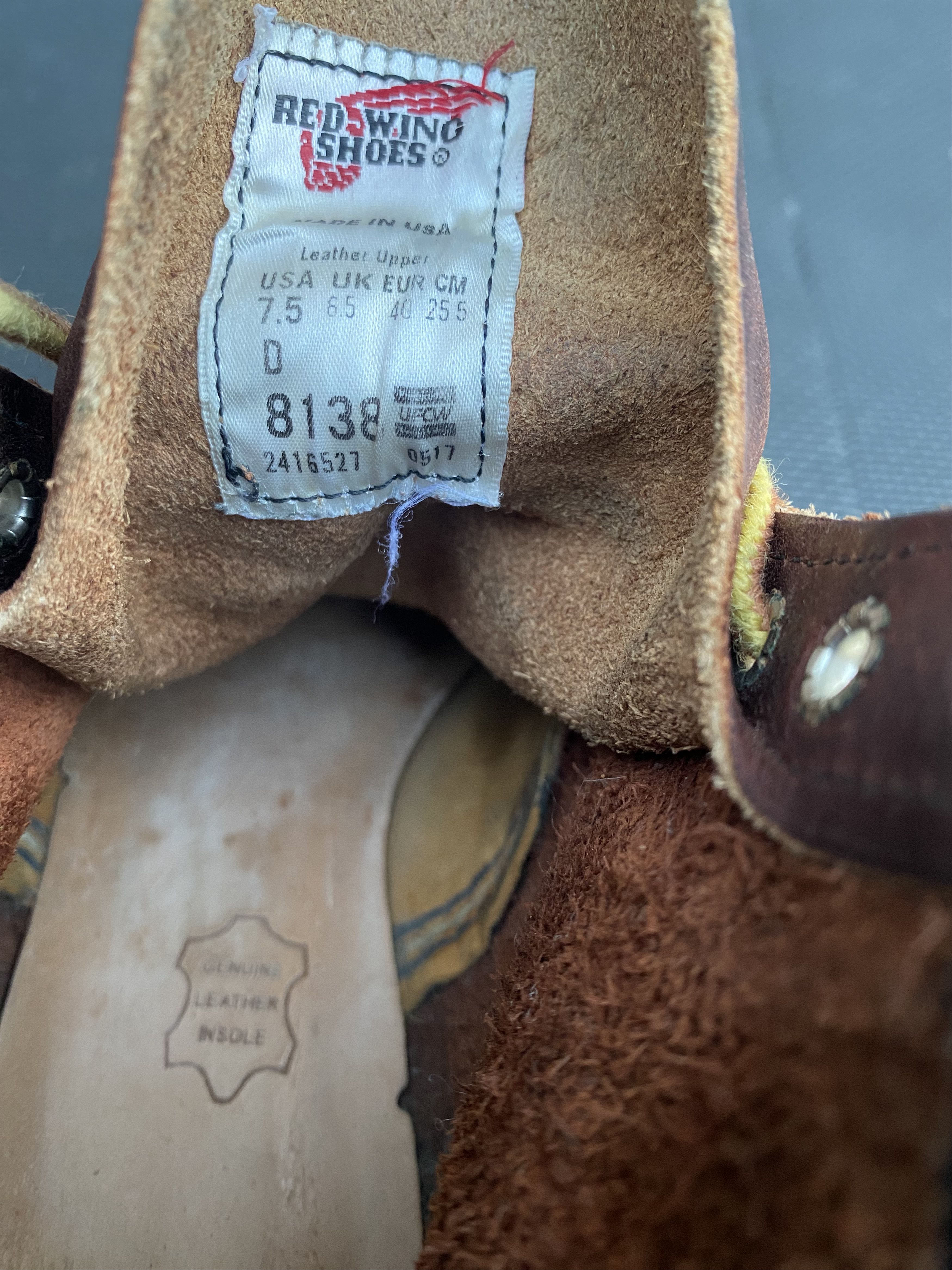 Red Wing Red Wing 8138 6'' Classic Moc Toe Brown Leather Boots Size US 7.5 / EU 40-41 - 8 Thumbnail