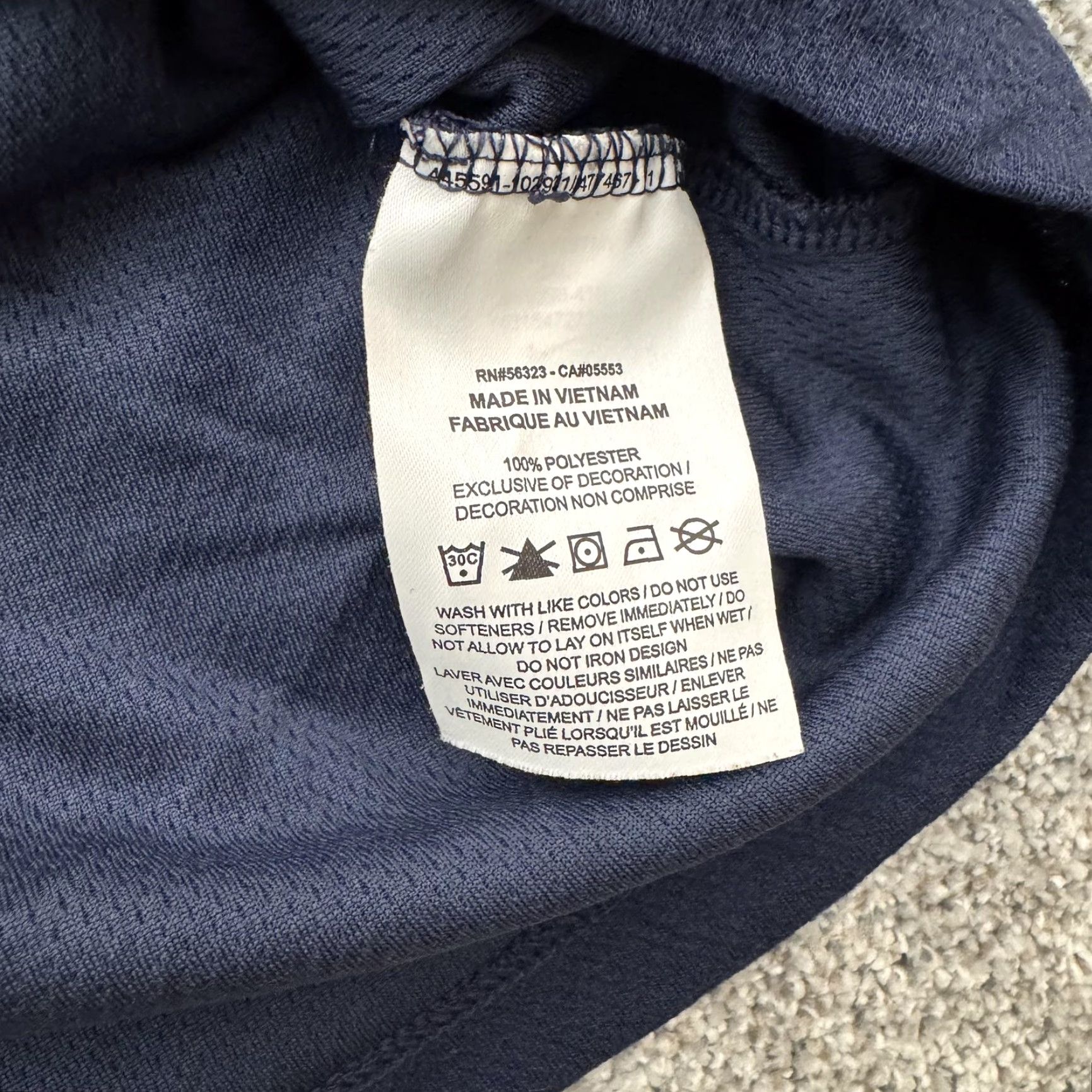 Nike Nike Dri-FIT Pullover Shirt Mens 2XL Navy Blue Long Sleeve Quarter Zip Sword Logo Size US XXL / EU 58 / 5 - 6 Thumbnail