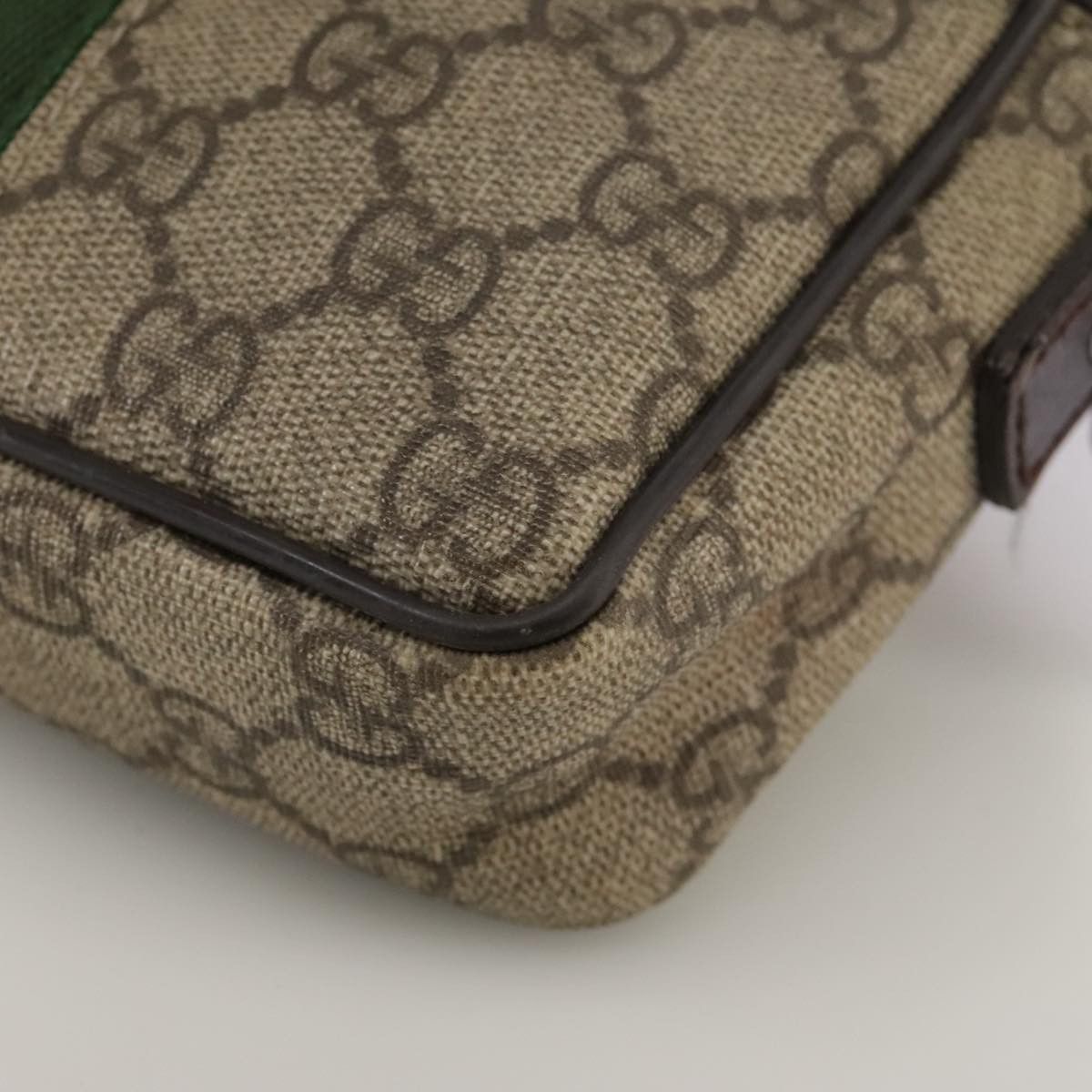 Gucci GUCCI GG Supreme Web Sherry Line Shoulder Bag Beige Silver Size ONE SIZE - 11 Thumbnail