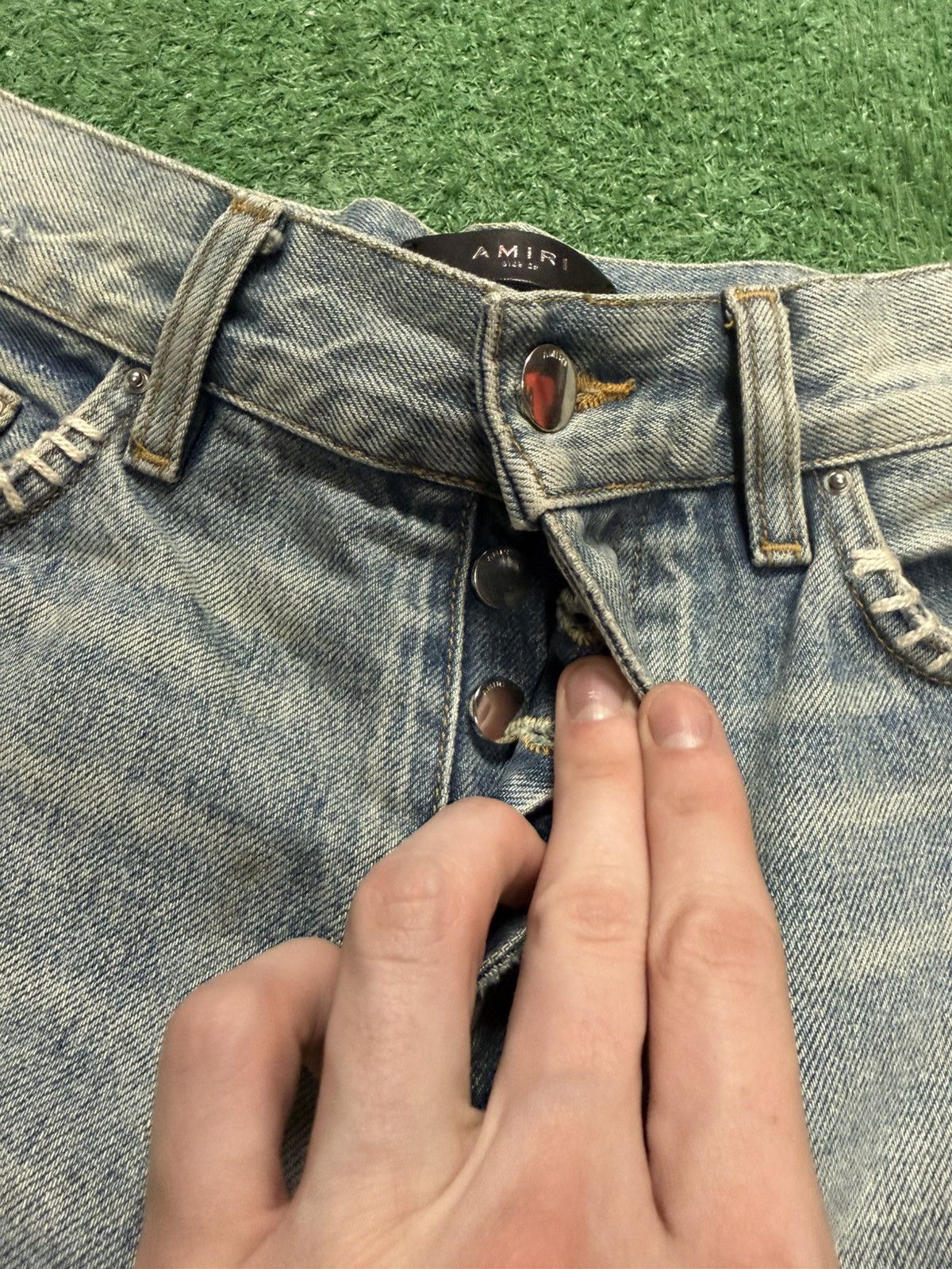 Amiri Amiri crochet jean shorts sized 28 Size US 28 / EU 44 - 4 Thumbnail