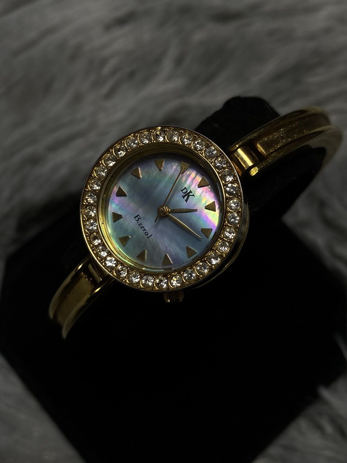 Jewelry Gold Crystal-Accented Mother of Pearl Watch - Japanese Brand Size ONE SIZE - 4 Thumbnail