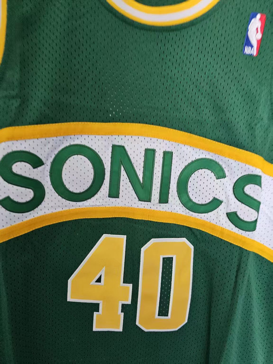 NBA Seattle Supersonics 40 Shawn Kemp Jersey Stitched Green Size US M / EU 48-50 / 2 - 3 Thumbnail