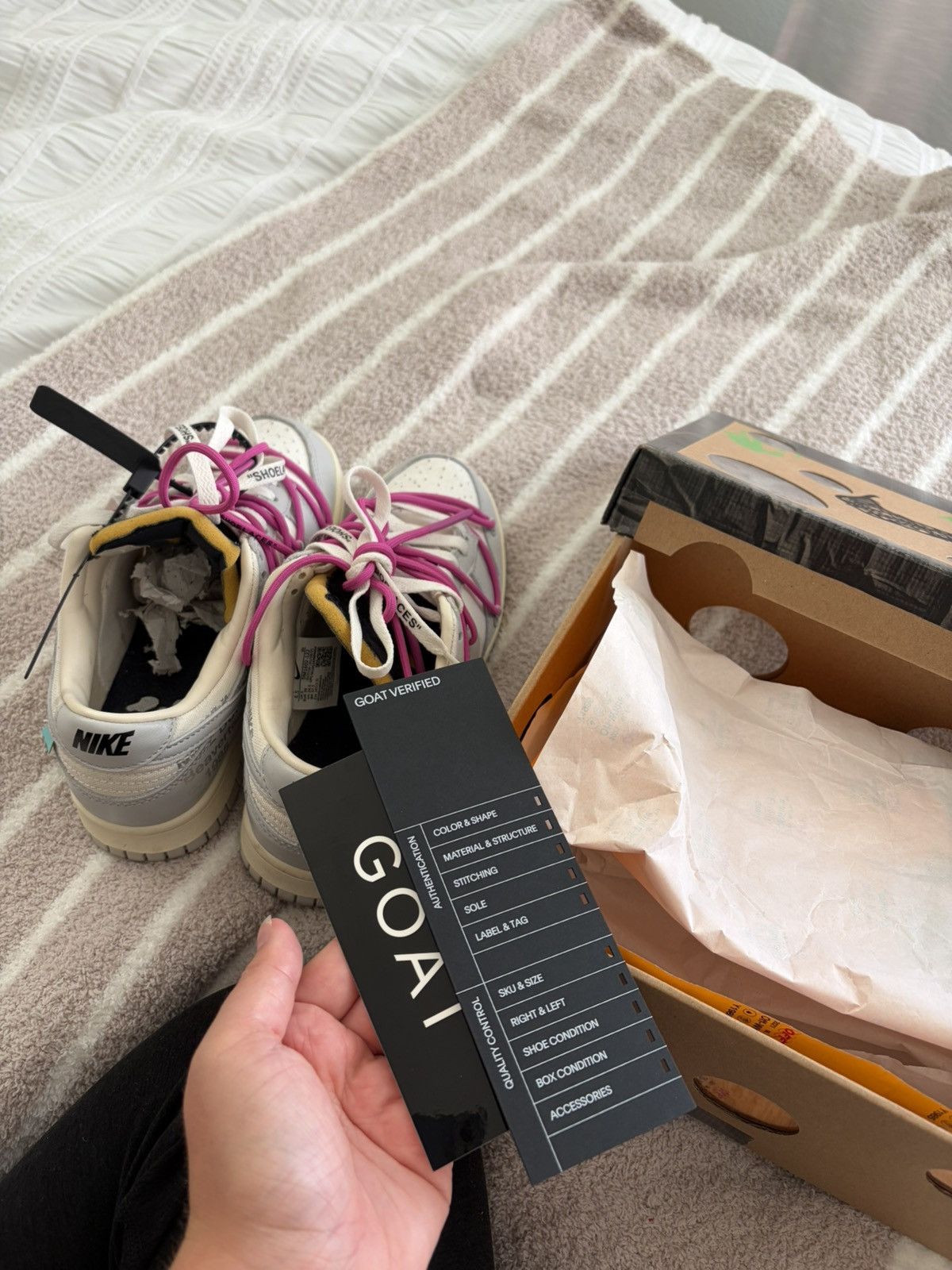Nike × Off-White Off-White Nike Dunk Low Lot 30 Men’s 6.5 Size US 6.5 / EU 39-40 - 6 Thumbnail