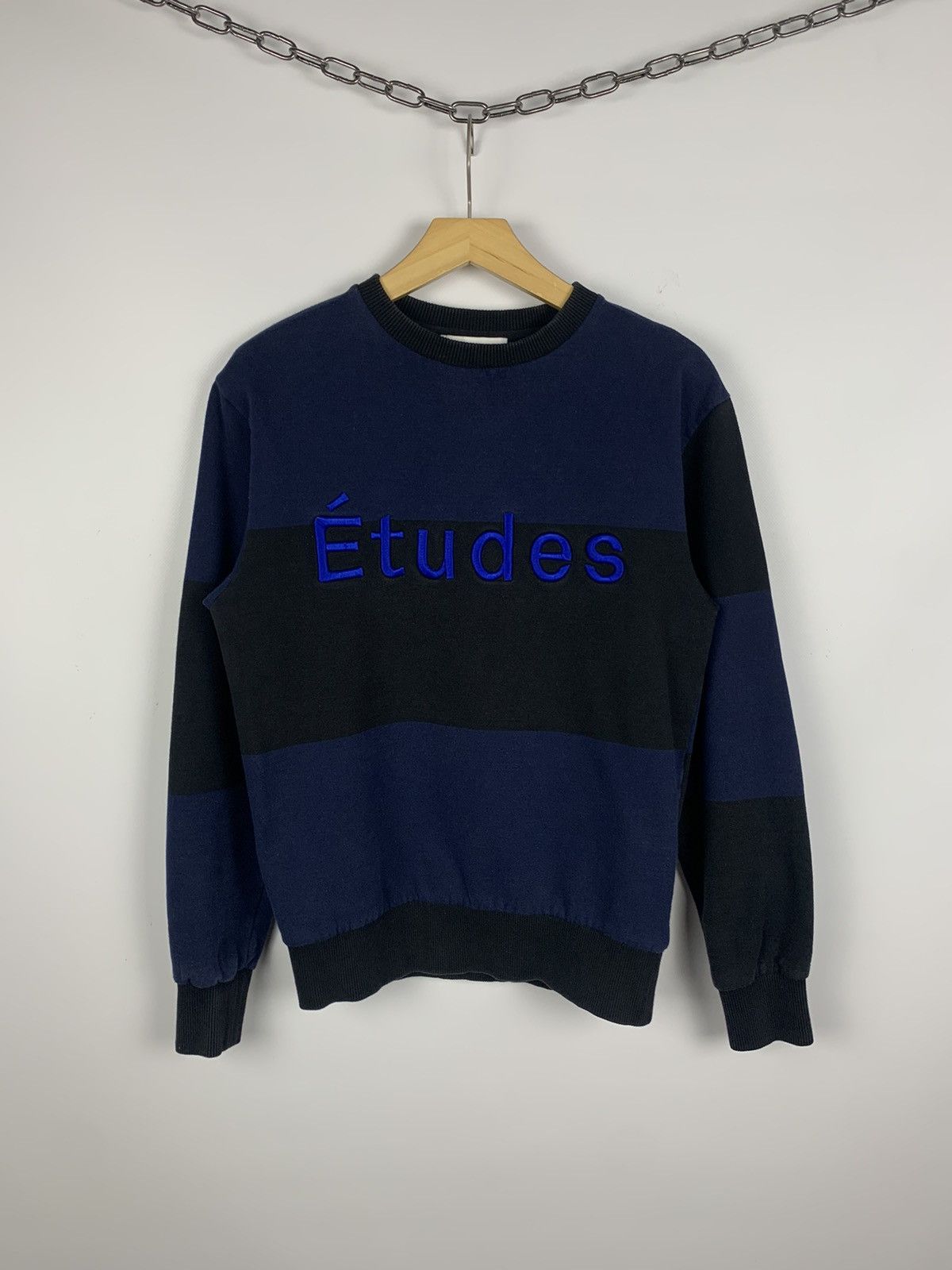 Etudes Designer Etudes Striped Sweatshirt Men's Size S Blue Size US S / EU 44-46 / 1 - 1 Thumbnail