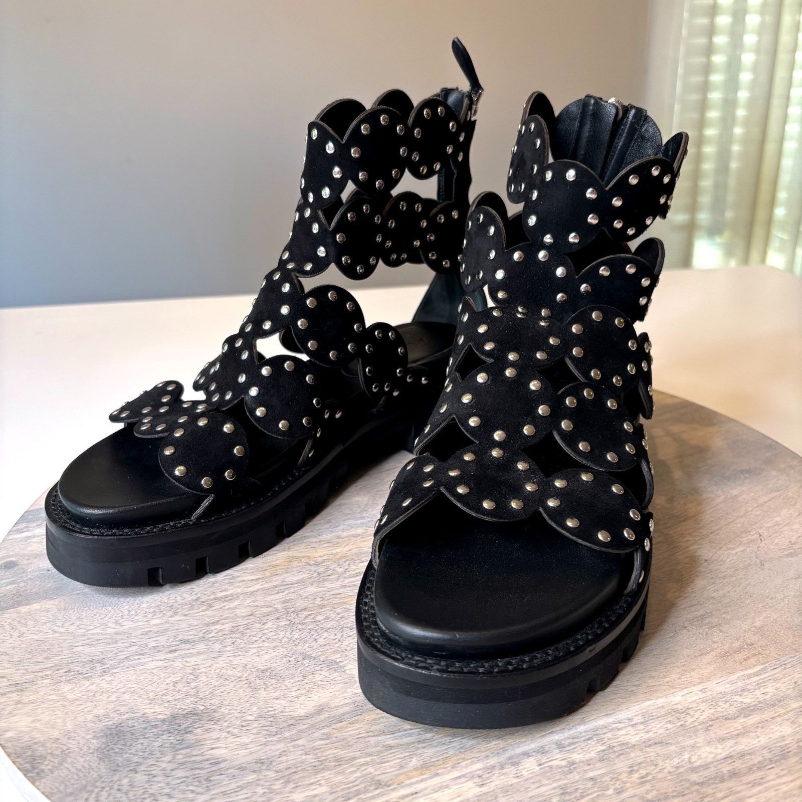 Alaia Alaia Black Suede Studded Gladiator Sandals EU 38 US Size 8 Size US 8 / IT 38 - 3 Thumbnail