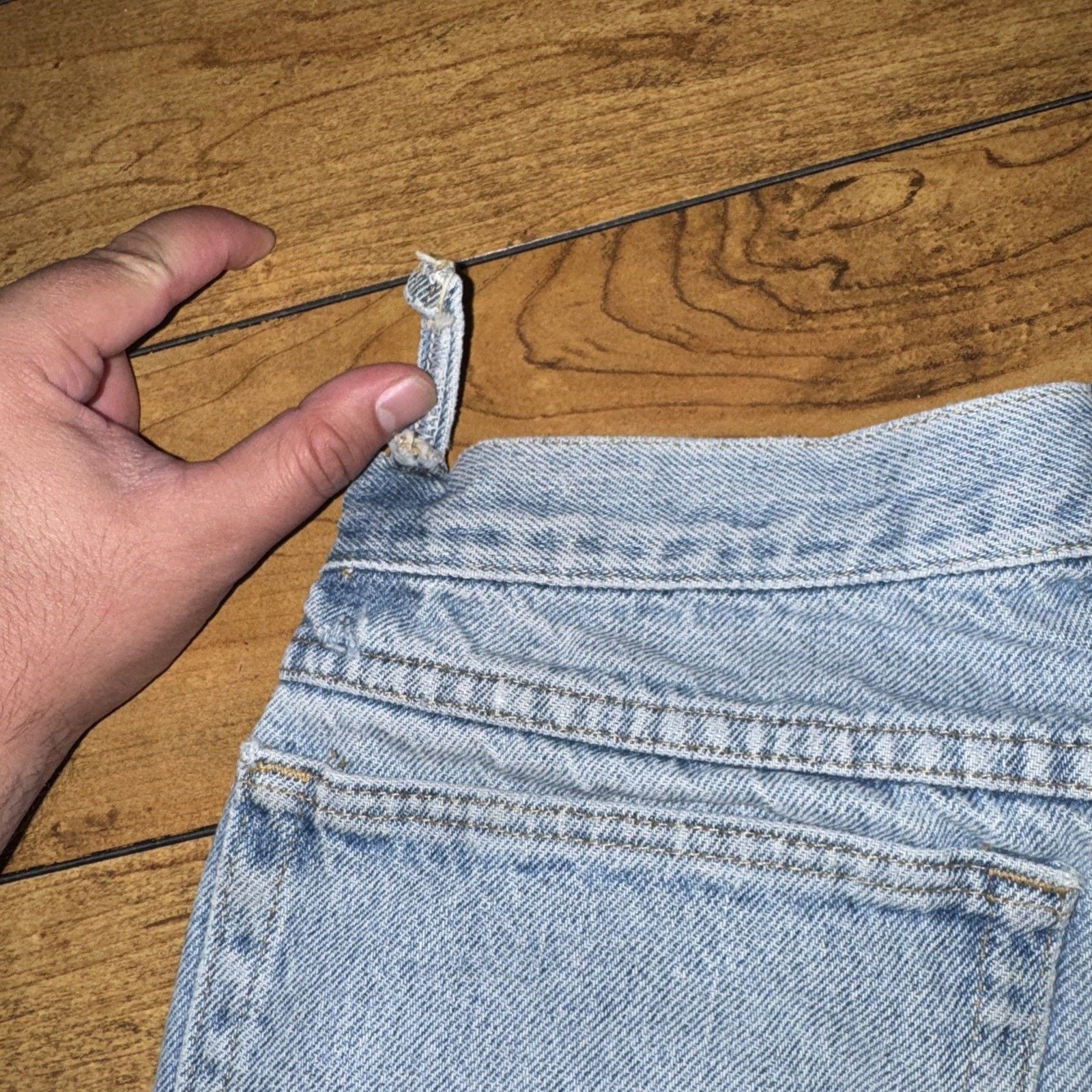 Vintage × Wrangler Vintage Wrangler Denim Shorts 30x10 Light Blue Jorts Size US 30 / EU 46 - 8 Thumbnail