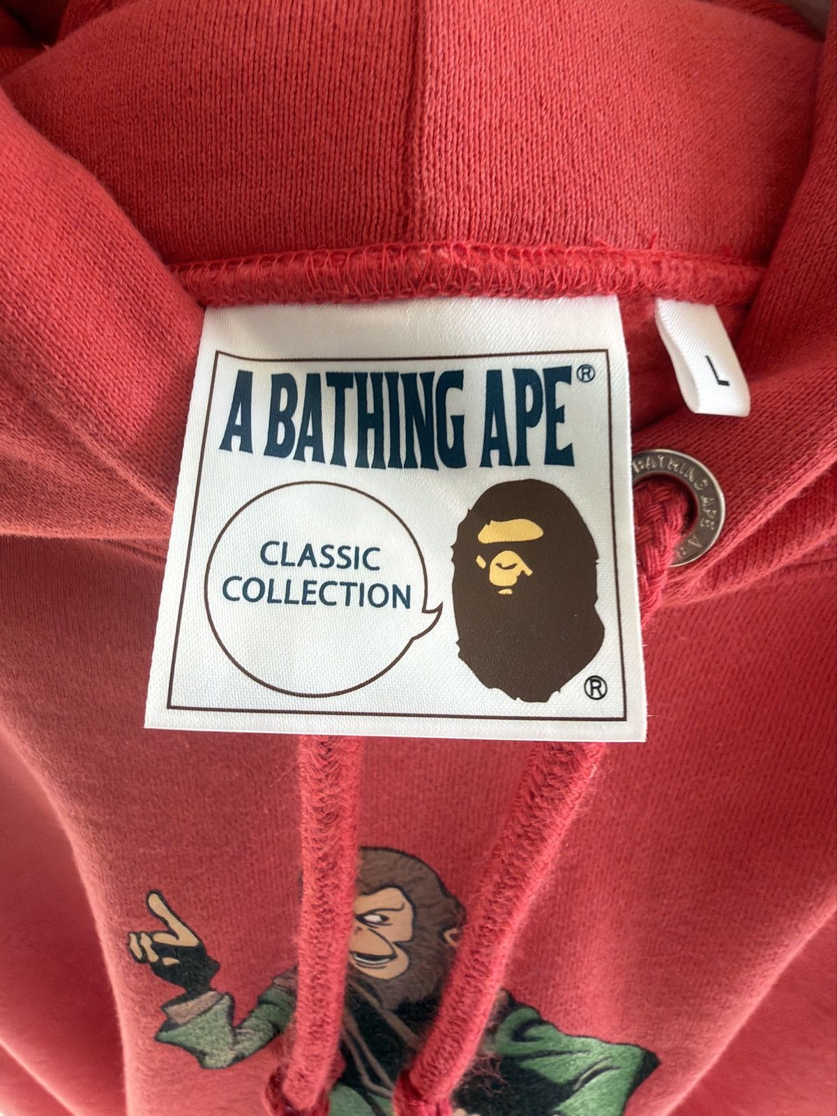 Bape BAPE Ape Graphic Relaxed Fit Pullover Hoodie Size US L / EU 52-54 / 3 - 4 Thumbnail