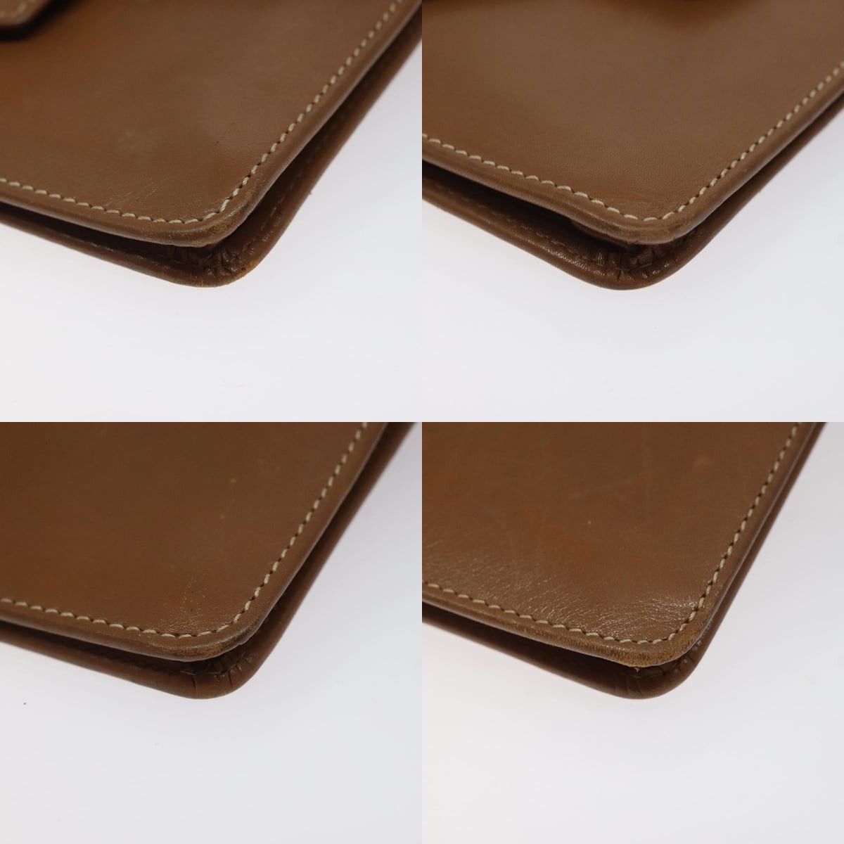 Dior DIOR Hand Bag Leather Brown Gold Size ONE SIZE - 10 Thumbnail
