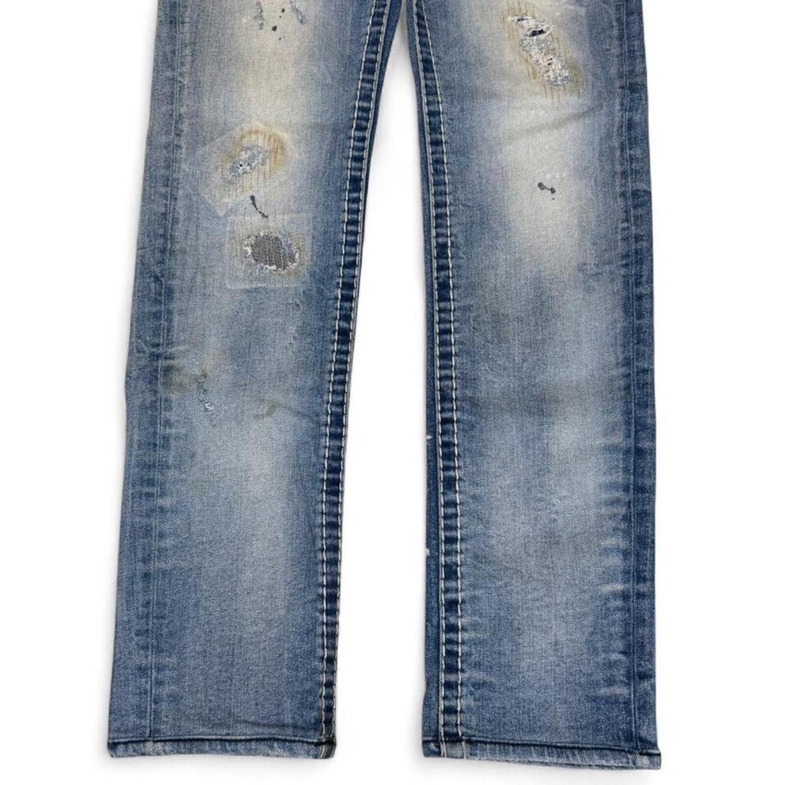 True Religion Vintage Buckaroo Skinny fit ripped look denim jeans Size US 32 / EU 48 - 3 Thumbnail