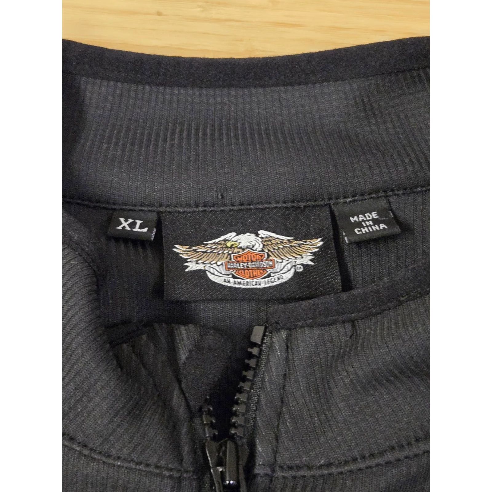 Harley Davidson Harley-Davidson FXRG Jacket Mens XL Black Softshell Full Zip Biker Motorcycle Windbreaker Zip Pockets Embroidered Logo 90s? Size US XL / EU 56 / 4 - 5 Thumbnail