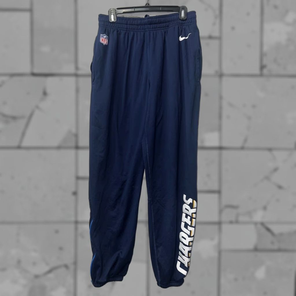 Nike Nike Dri-FIT NFL CHARGERS Sweatpants Mens Blue Medium Activewear Size US 31 - 1 Thumbnail