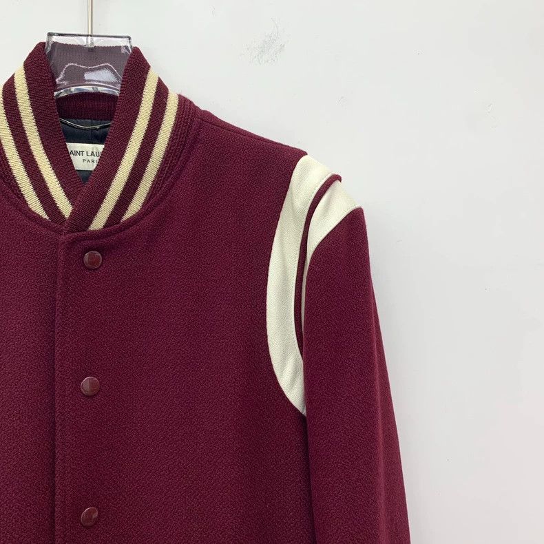 Saint Laurent Paris Saint Laurent Paris Deep red striped wool single-breasted Size US S / EU 44-46 / 1 - 3 Thumbnail
