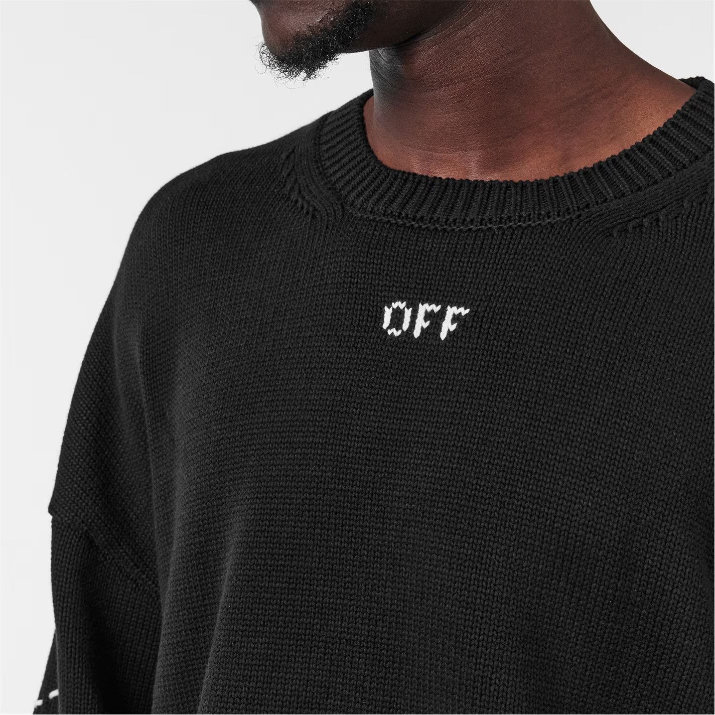 Off-White o1g2r1mq0226 Arrows Long Sleeve Crew Neck Sweatshirt Black Size US L / EU 52-54 / 3 - 5 Thumbnail
