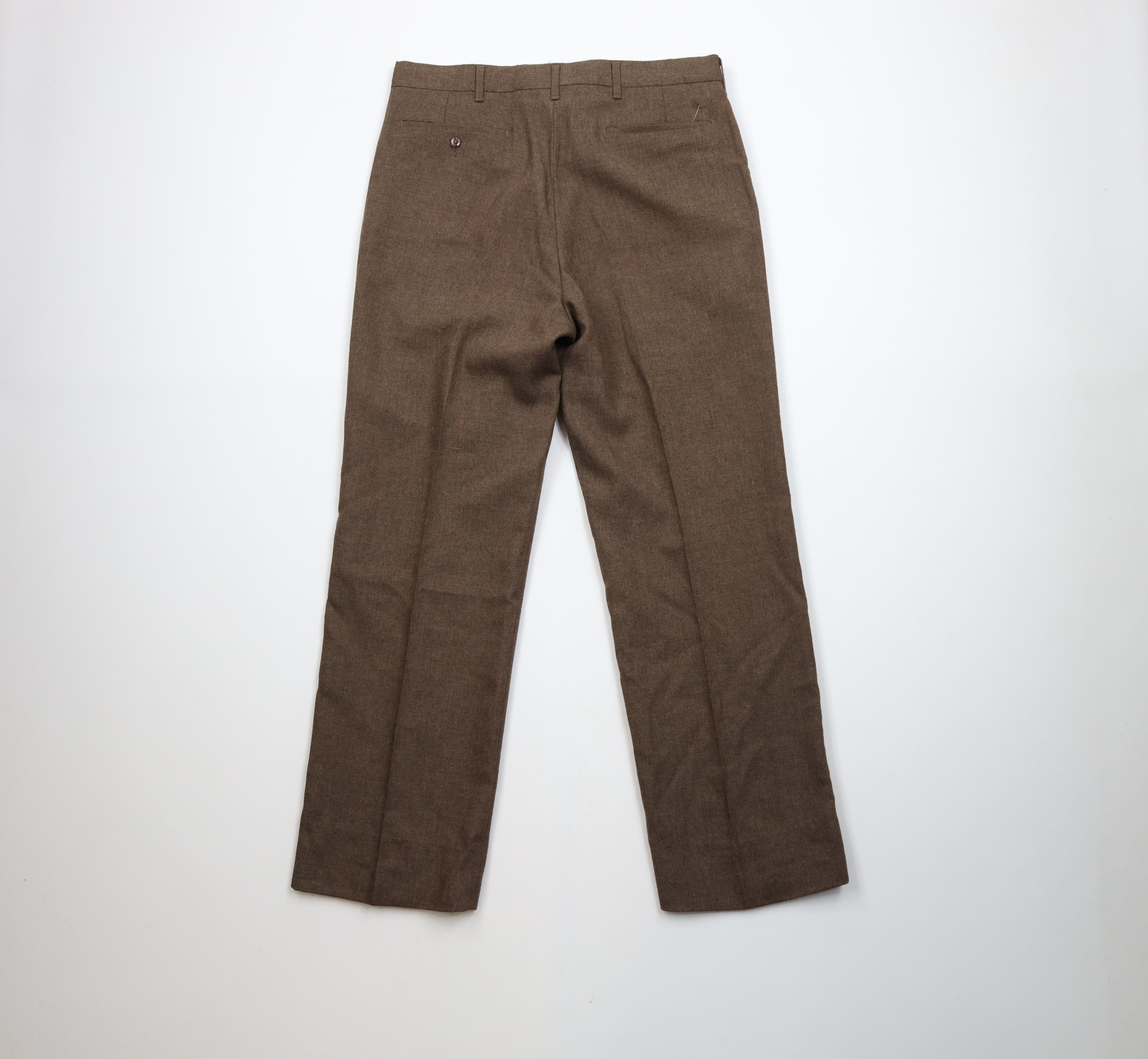 Vintage Vintage 70s Streetwear Flared Wide Leg Chino Pants Brown USA Size US 34 / EU 50 - 9 Thumbnail