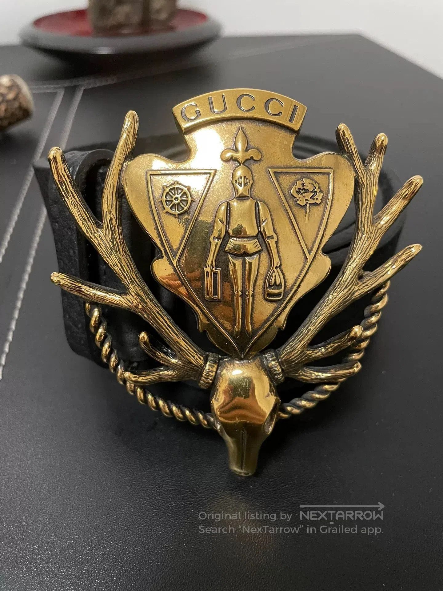 Gucci Gucci Gold Deer Head Belt 2017FW. Size ONE SIZE - 1 Thumbnail
