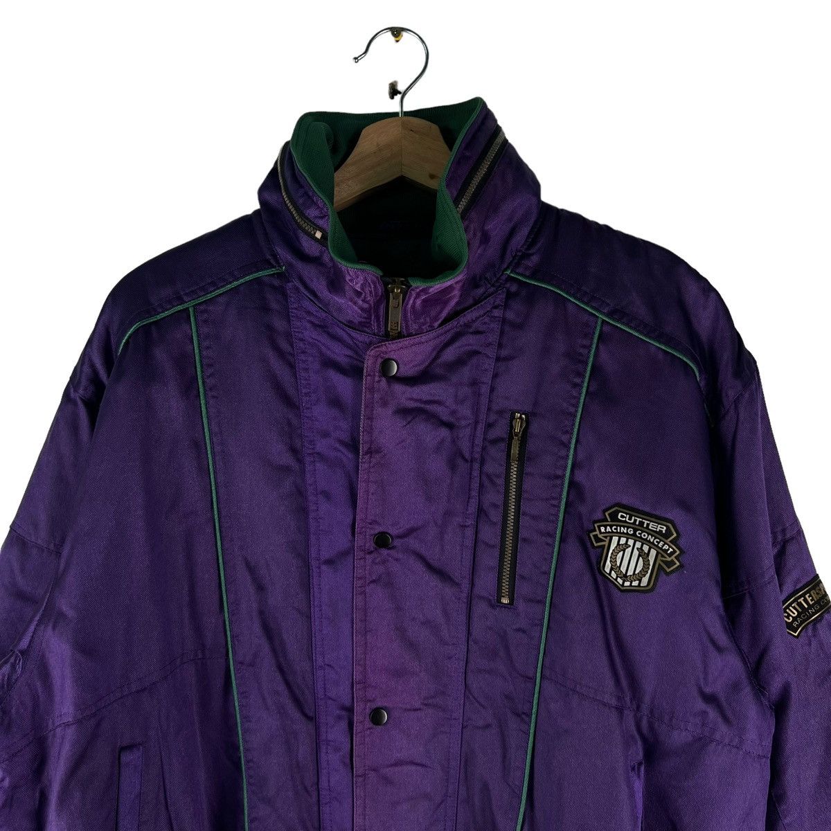 Japanese Brand 🔥Vintage Bomber Jacket Nylon Cutter Sports Racing Concept Size US S / EU 44-46 / 1 - 2 Thumbnail