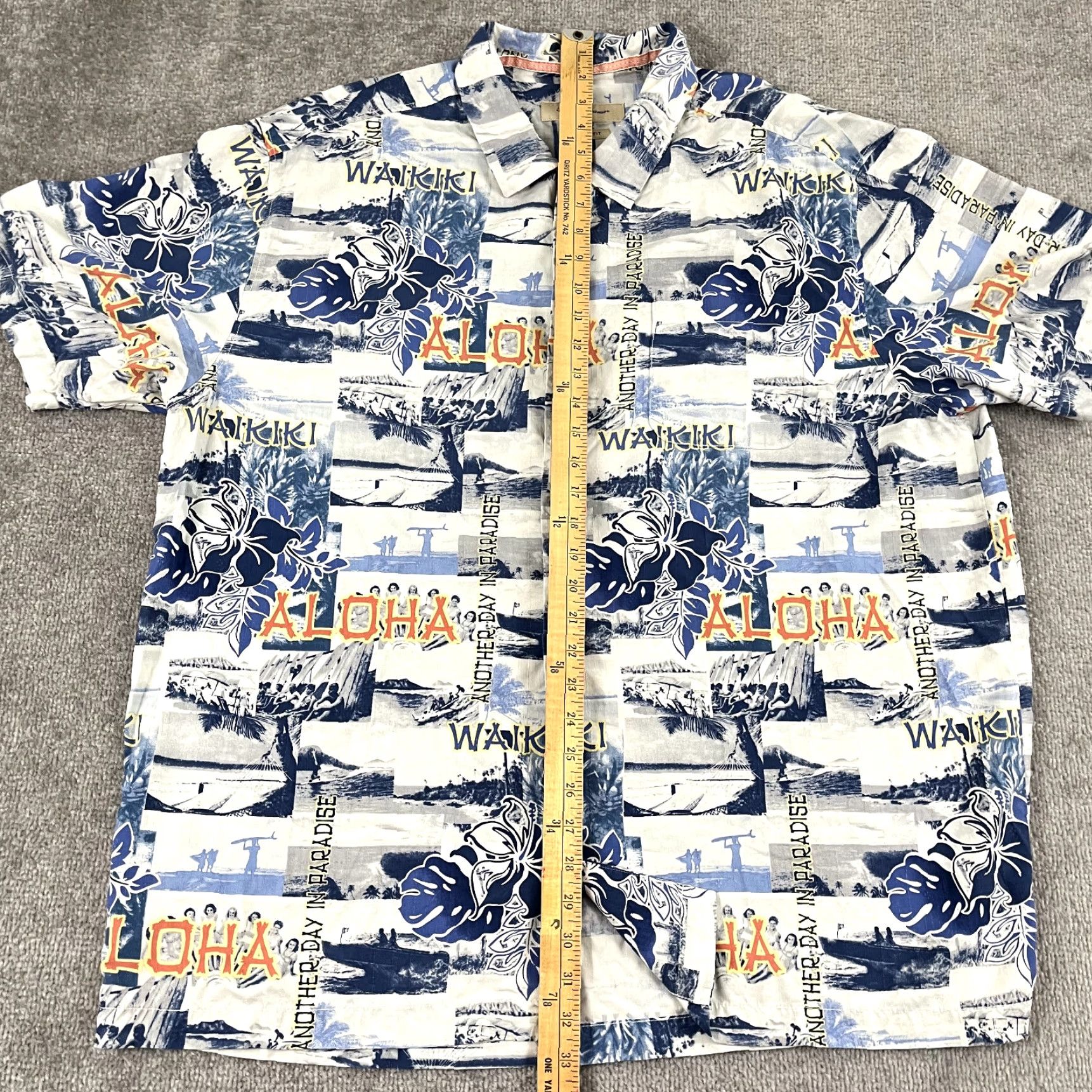 Tommy Bahama Tommy Bahama Shirt Mens 2XL Blue Floral Silk Hawaiian Aloha Resort Button Up Size US XXL / EU 58 / 5 - 4 Thumbnail