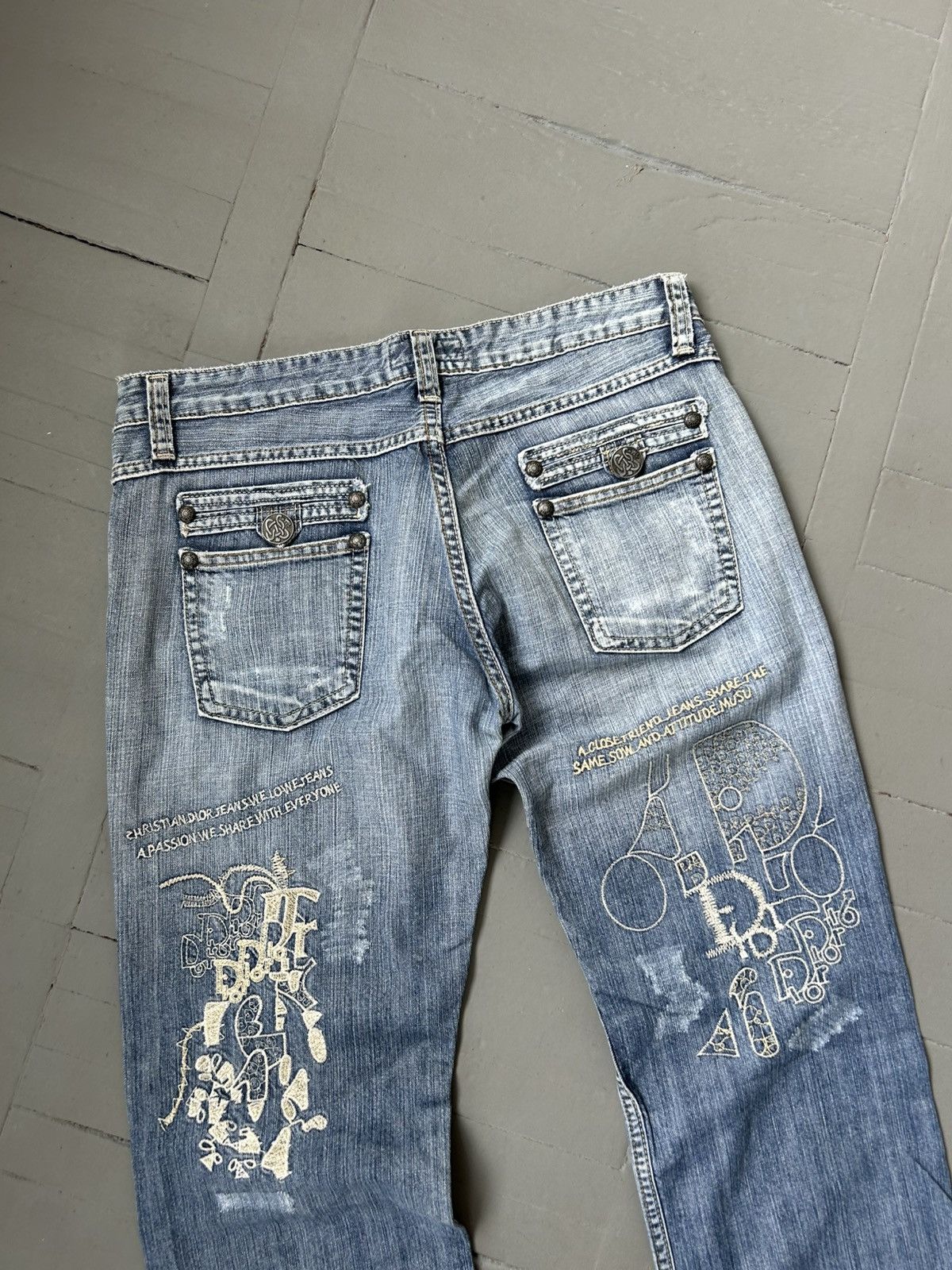 Designer × Vintage Cristian Dior style denim pants jeans Size 26" / US 2 / IT 38 - 6 Thumbnail