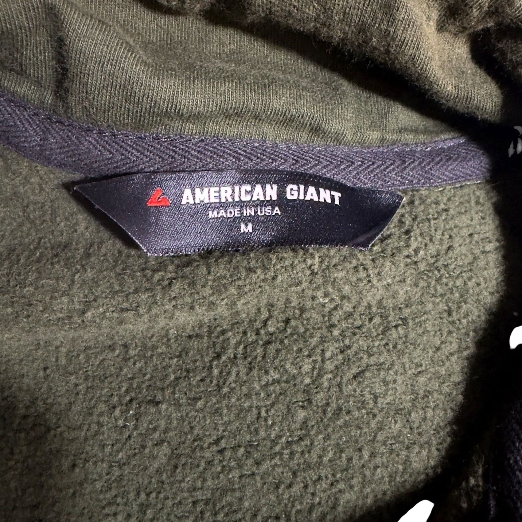 Vintage American Giant Sweatshirt Mens M Green Full Zip Mock Neck Heavyweight Fleece Pocket Zipper Logo Size US M / EU 48-50 / 2 - 5 Thumbnail
