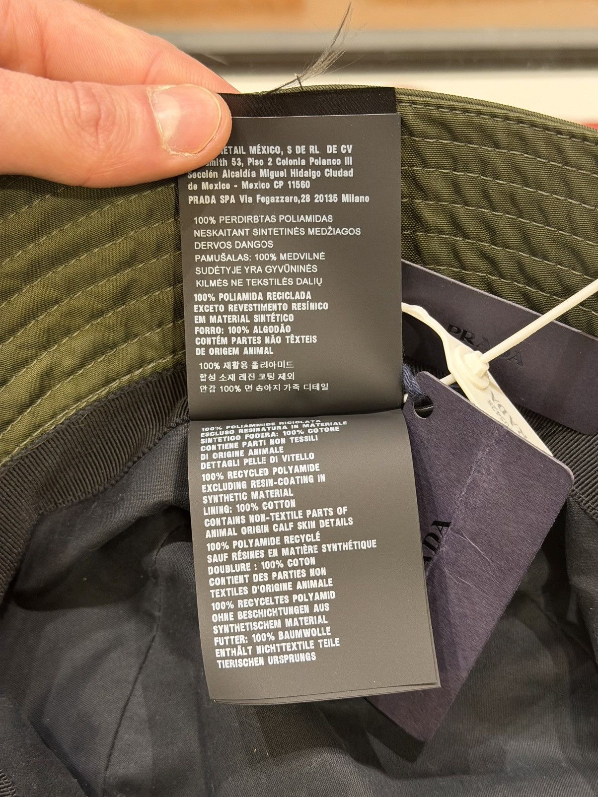 Prada Prada Nylon Bucket Hat - Olive Size ONE SIZE - 9 Thumbnail