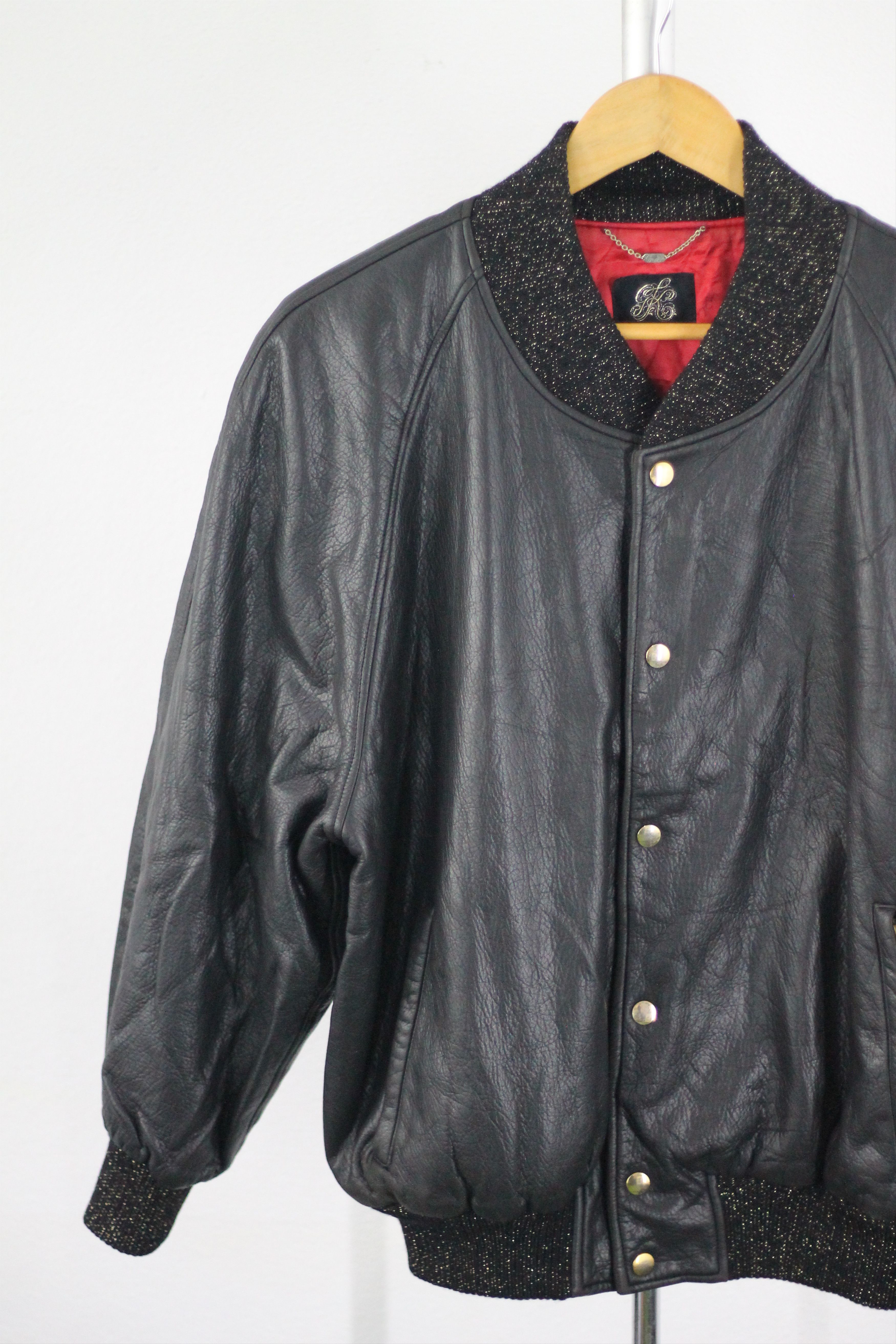 Vintage RARE! Vintage Tiger Designed Leather Jacket. Size US M / EU 48-50 / 2 - 5 Thumbnail