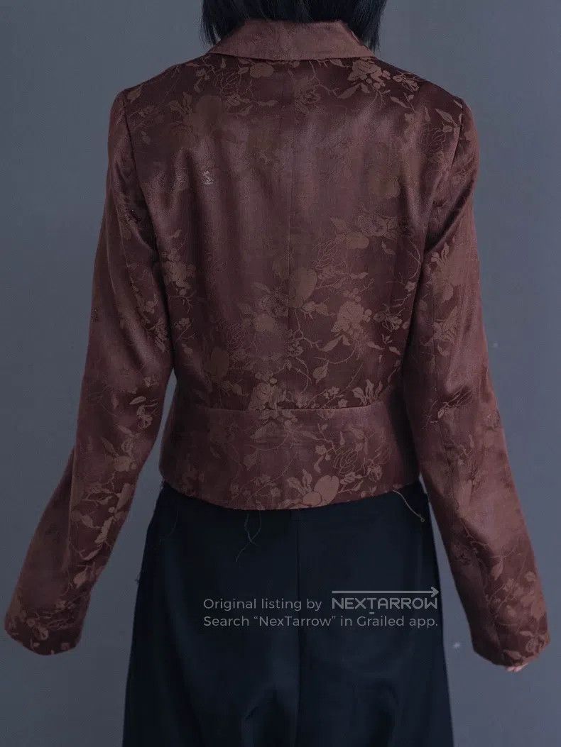 Kenzo Kenzo Brown floral silk jacket Size M / US 6-8 / IT 42-44 - 7 Thumbnail