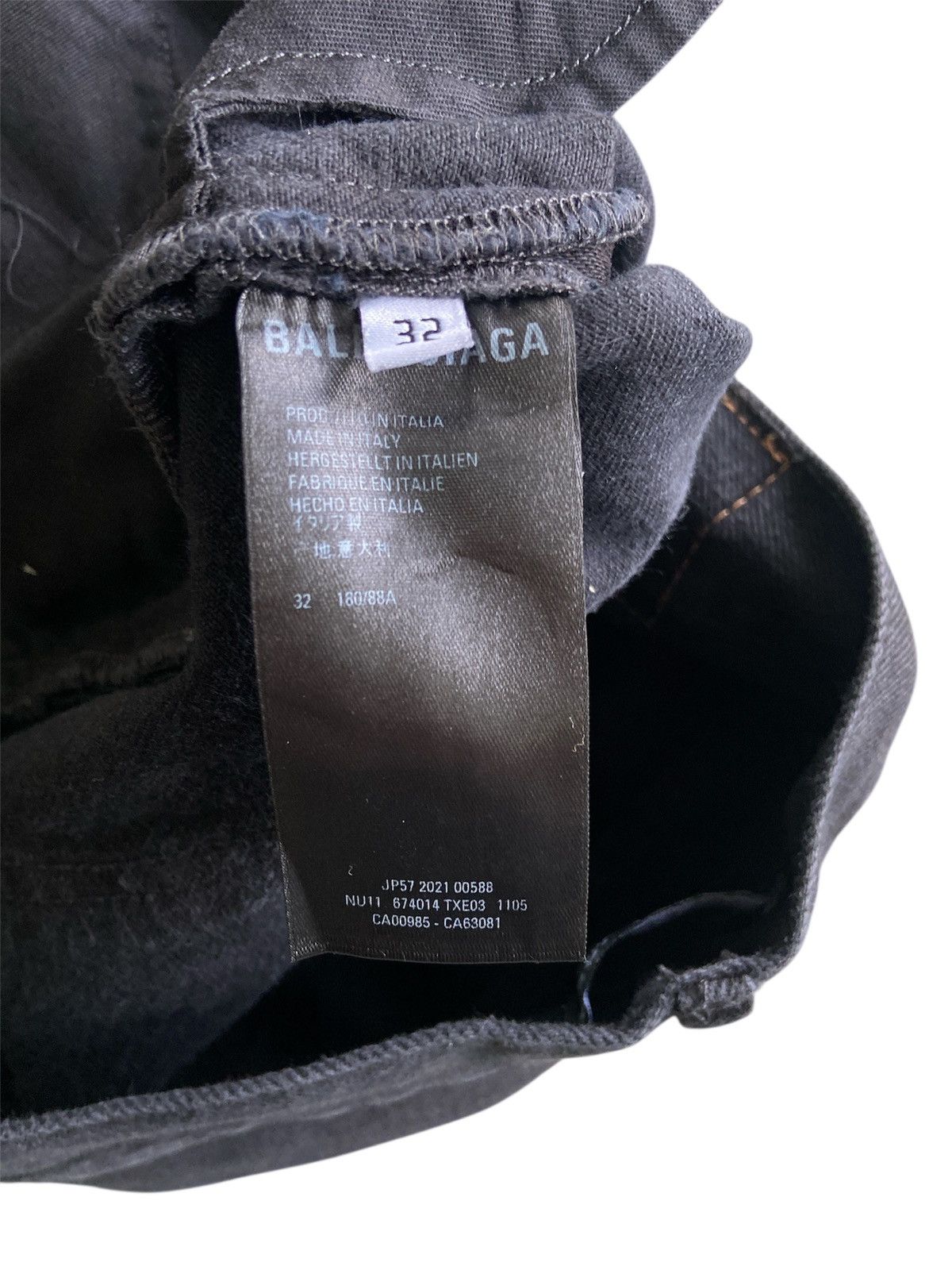 Balenciaga Balenciaga Wardrobe Unisex Black Denim Jeans Size US 32 / EU 48 - 6 Thumbnail