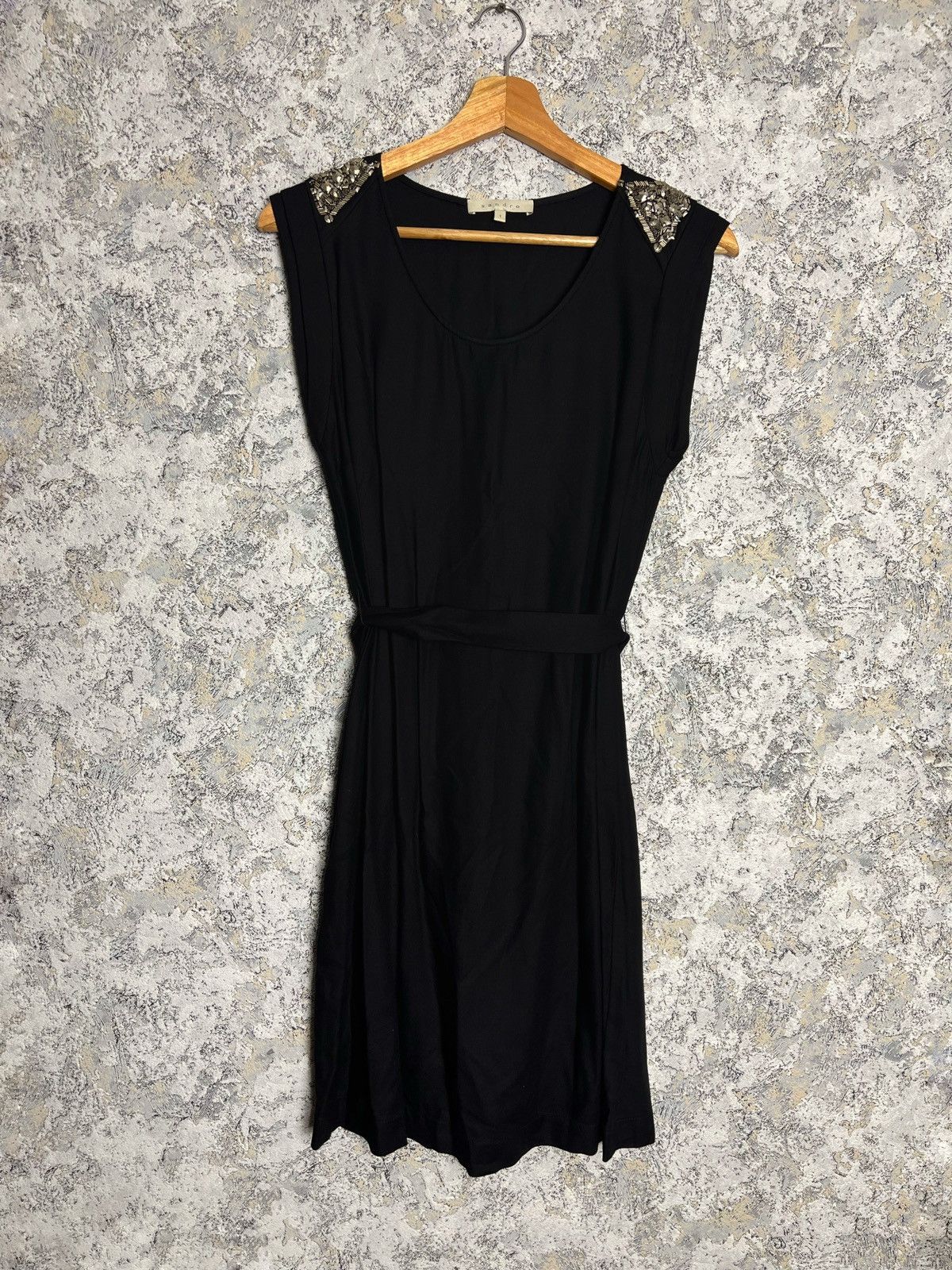 Designer × Sandro Vintage Sandro Belted Dress Tank Sleeveless Oldmoney Size 1 Size S / US 4 / IT 40 - 1 Thumbnail