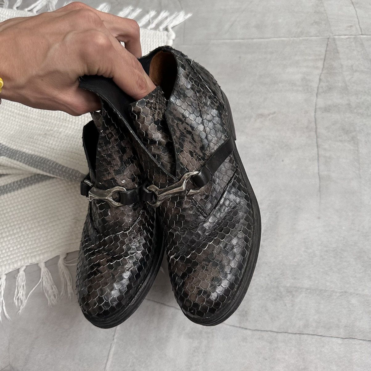 A.S.98 RARE AS 98 Airstep Vintage Straps Boots Faux Python Leather Size US 7 / IT 37 - 11 Thumbnail