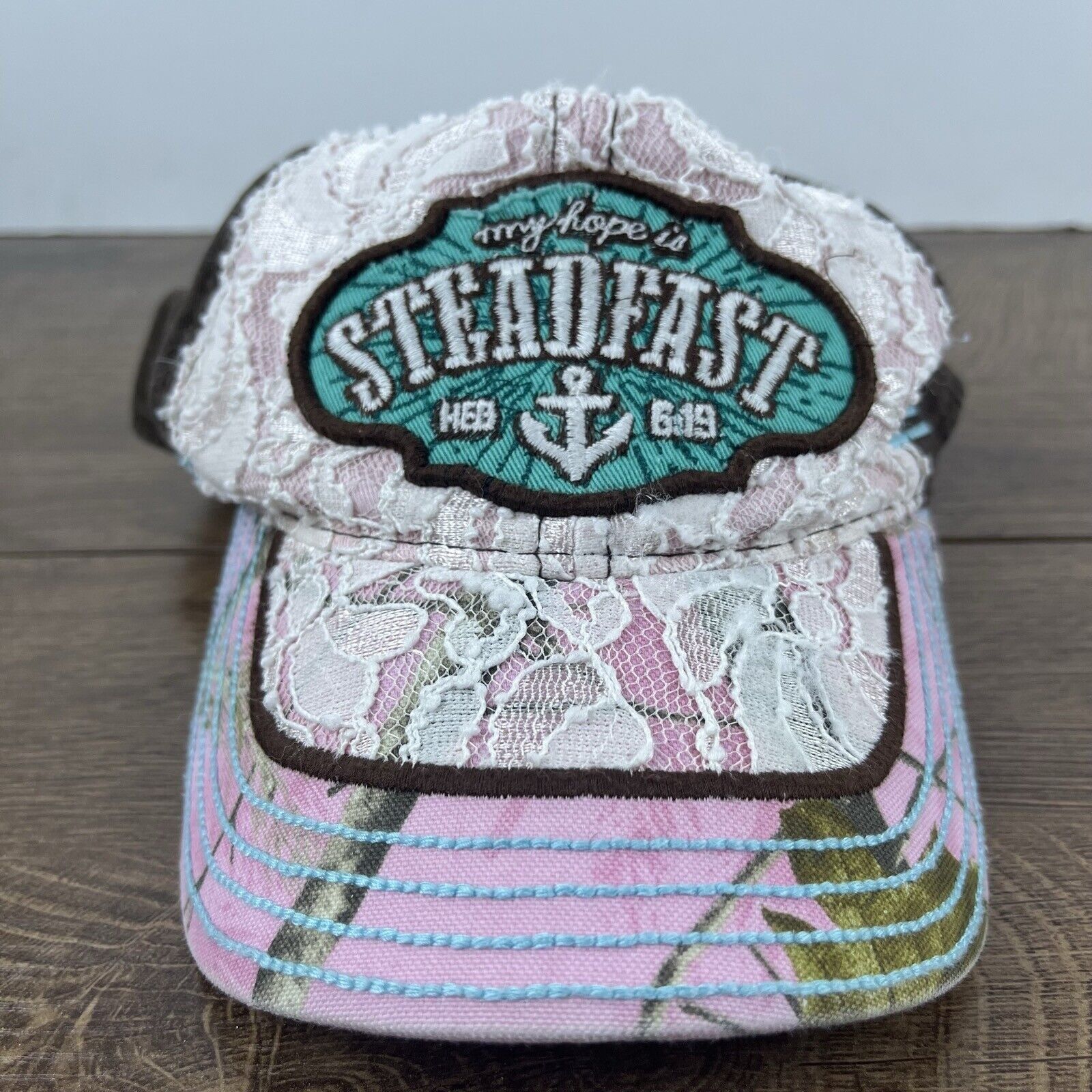 Other Steadfast Hat My Hope is Steadfast Pink Cap Adjustable Pink Size ONE SIZE - 4 Thumbnail