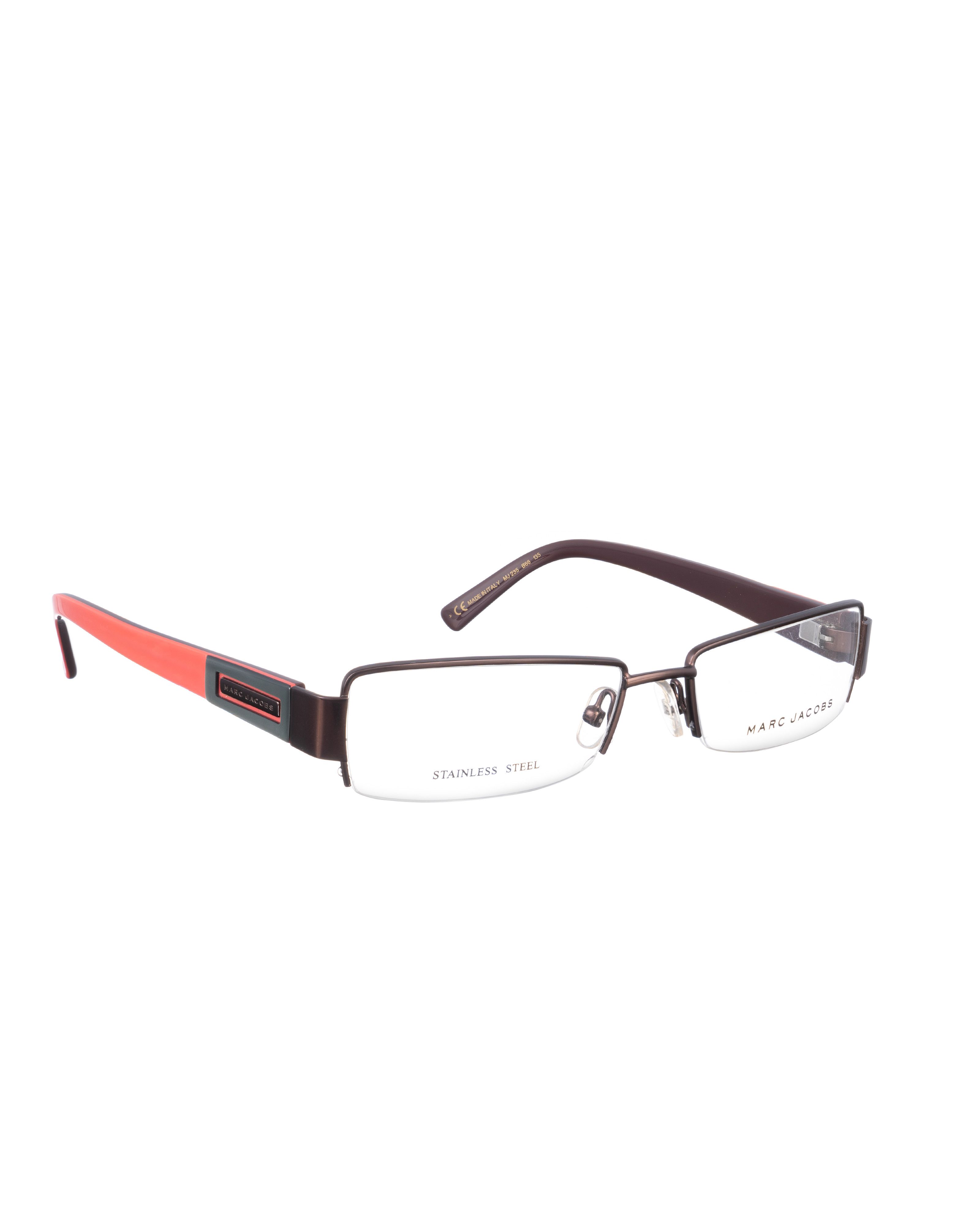 Marc Jacobs Marc Jacobs 00s Half Rim Brown and Pink Glasses Size ONE SIZE - 3 Thumbnail