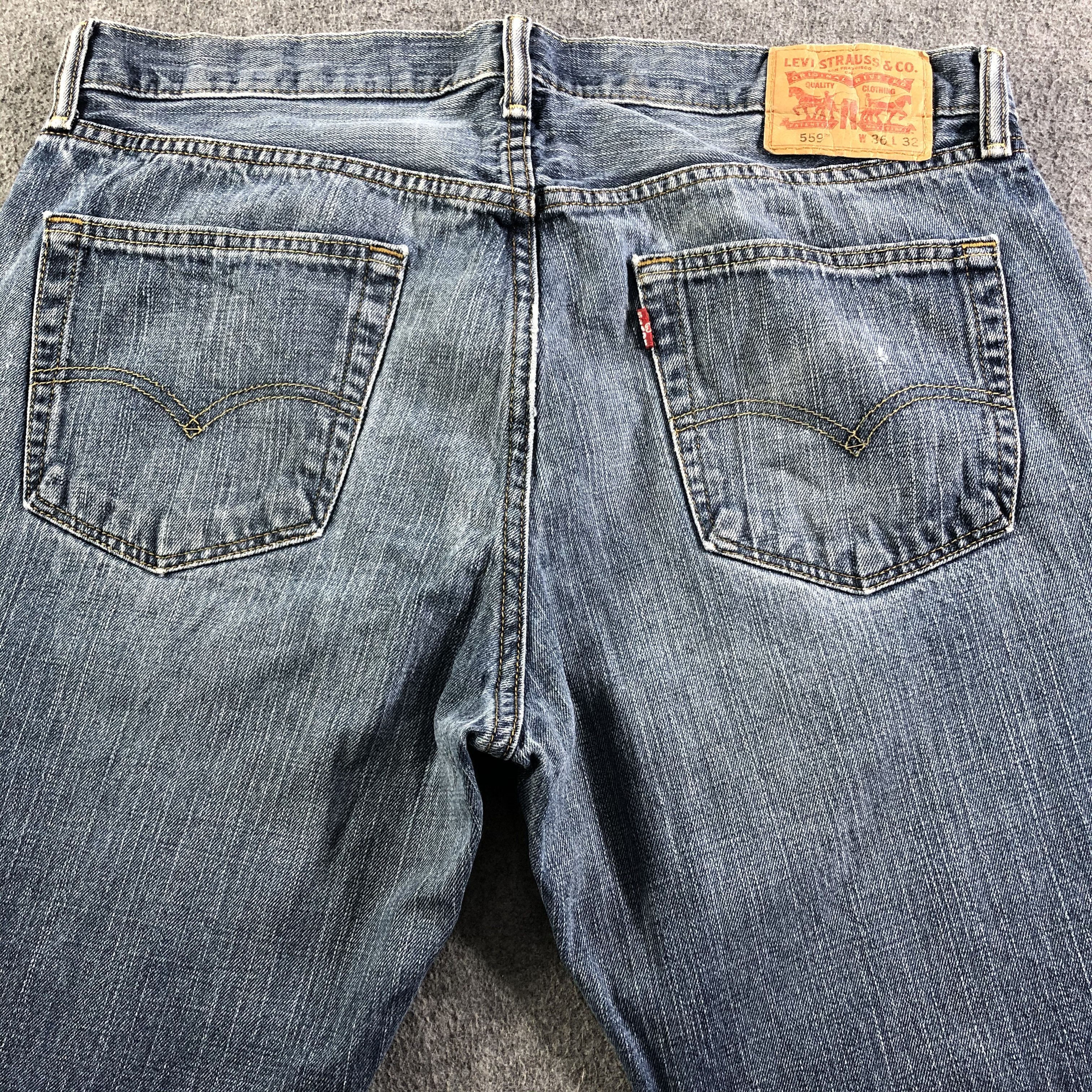 Levi's Vintage Blue Wash Levis 559 Jeans-J3545 Size US 37 - 4 Thumbnail