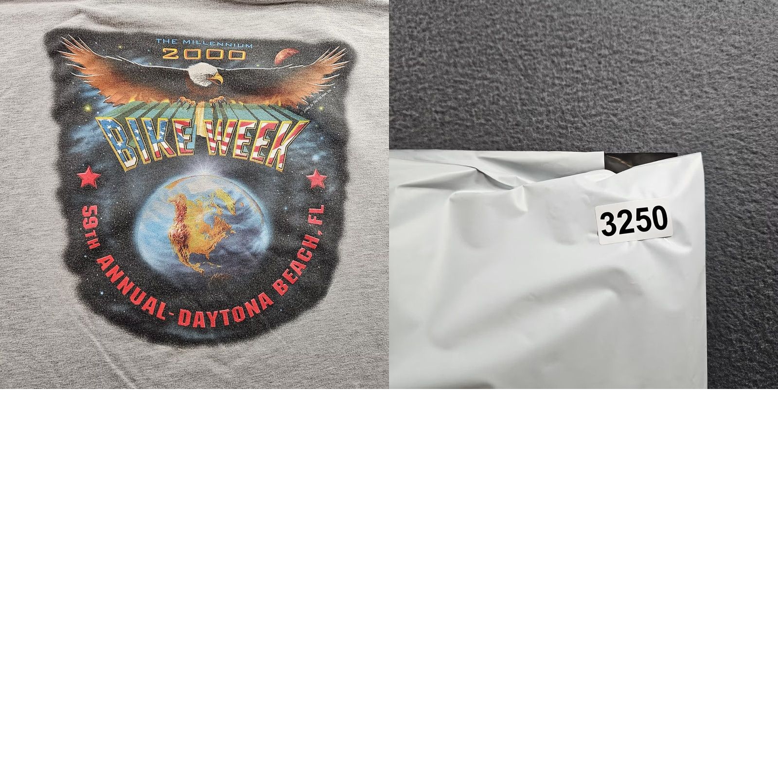 Jerzees VINTAGE Jerzees Daytona Beach Bike Week Shirt Mens XL Gray Short Sleeve Graphic Print Double-Sided 59th Annual 2000 T-Shirt Size US XL / EU 56 / 4 - 8 Thumbnail