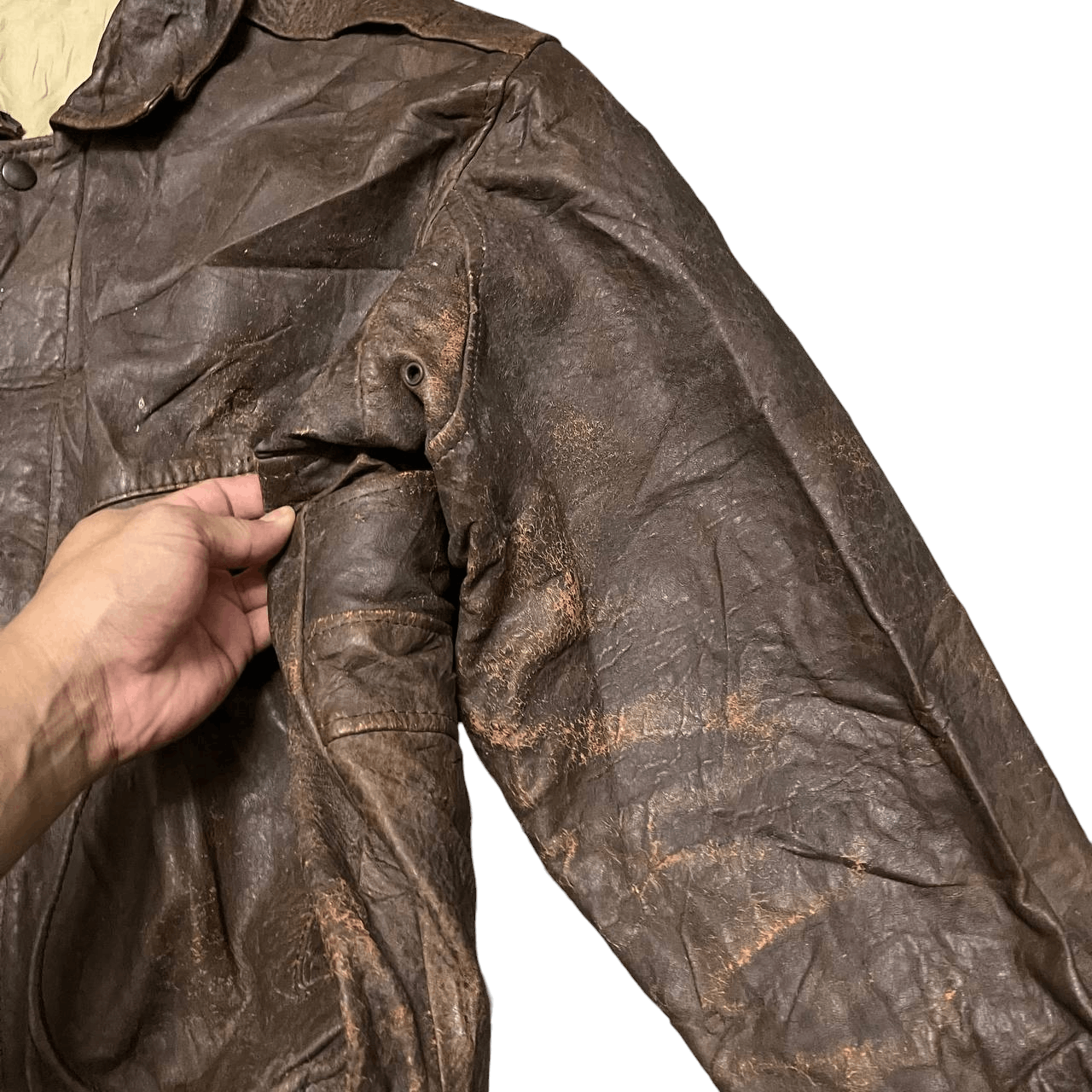 Leather Vintage Skelly Aero Dynamic Gasoline Cuir Leather Jacket Size US L / EU 52-54 / 3 - 6 Thumbnail