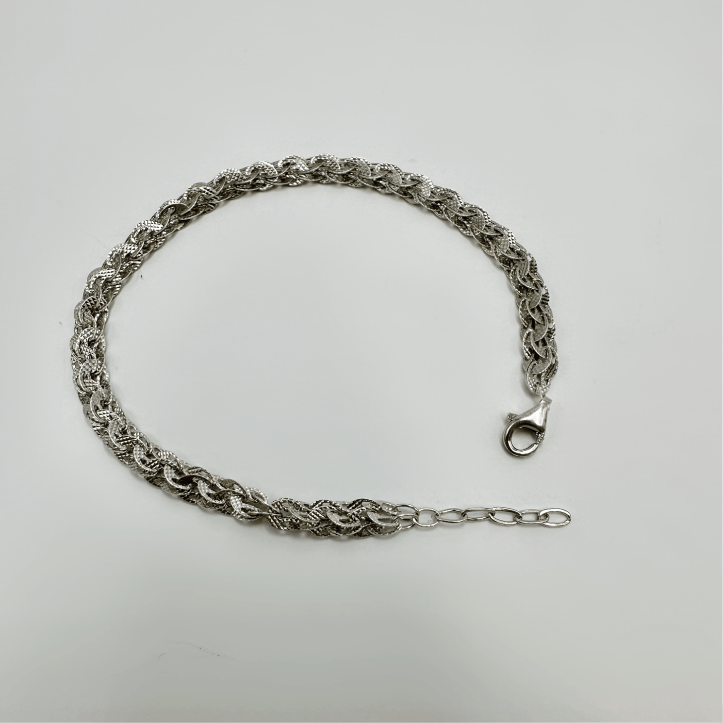 Vintage Vintage 925 Sterling Silver Braided Chain Bracelet – Elegant Size ONE SIZE - 1 Thumbnail