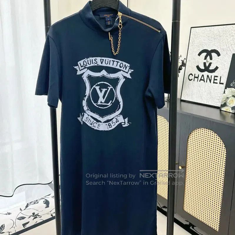 Louis Vuitton Louis Vuitton Spring Autumn Blue Cotton Dress . Size S / US 4 / IT 40 - 2 Thumbnail