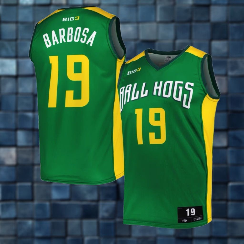 Vintage Fanatics BIG3 Ball Hogs #19 Leandro Barbosa Jersey S Sleeveless V-Neck Green Men’s Basketball Shirt Size US S / EU 44-46 / 1 - 1 Preview