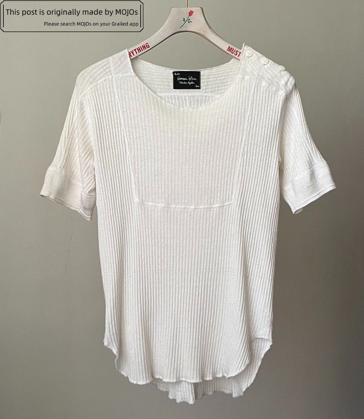 Number (N)ine Sz 2 Number Nine 09SS Shoulder Button Tee Size US M / EU 48-50 / 2 - 1 Thumbnail