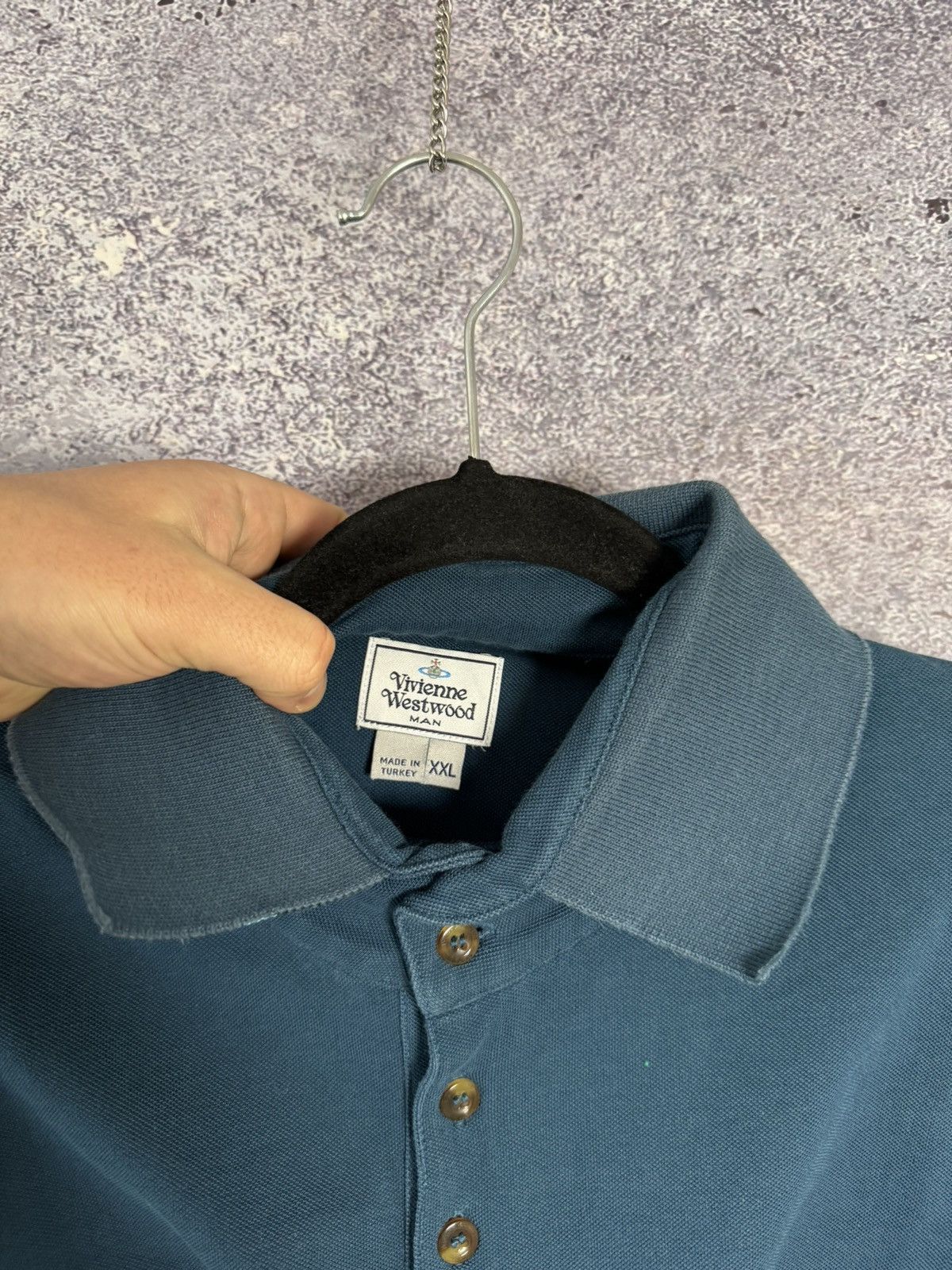 Vintage × Vivienne Westwood Vivienne Westwood Orbital Men’s Blue Embroidered Tee Size US XXL / EU 58 / 5 - 9 Thumbnail